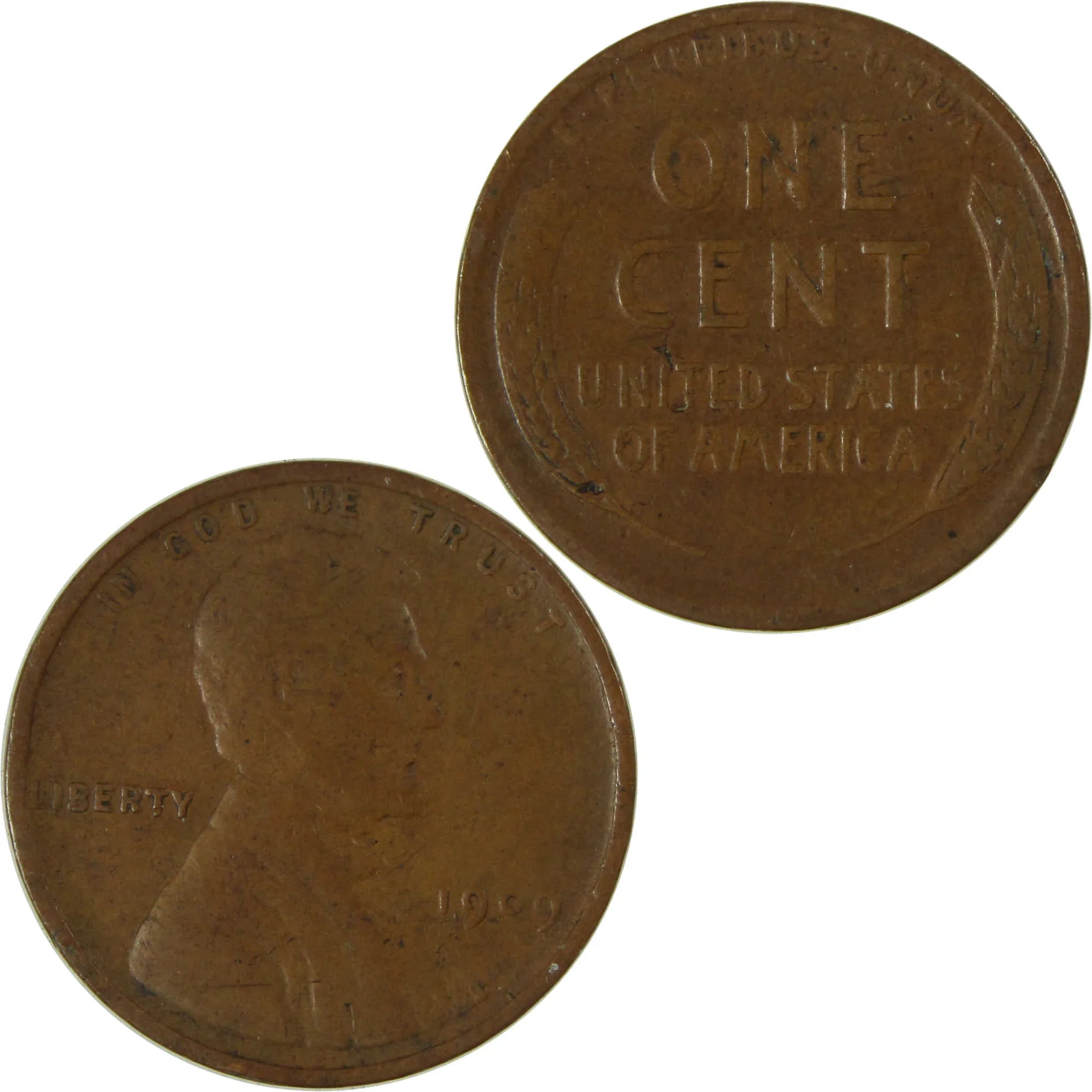 1909 Lincoln Wheat Cent F Fine Penny 1c Coin Collectible SKU:I26757