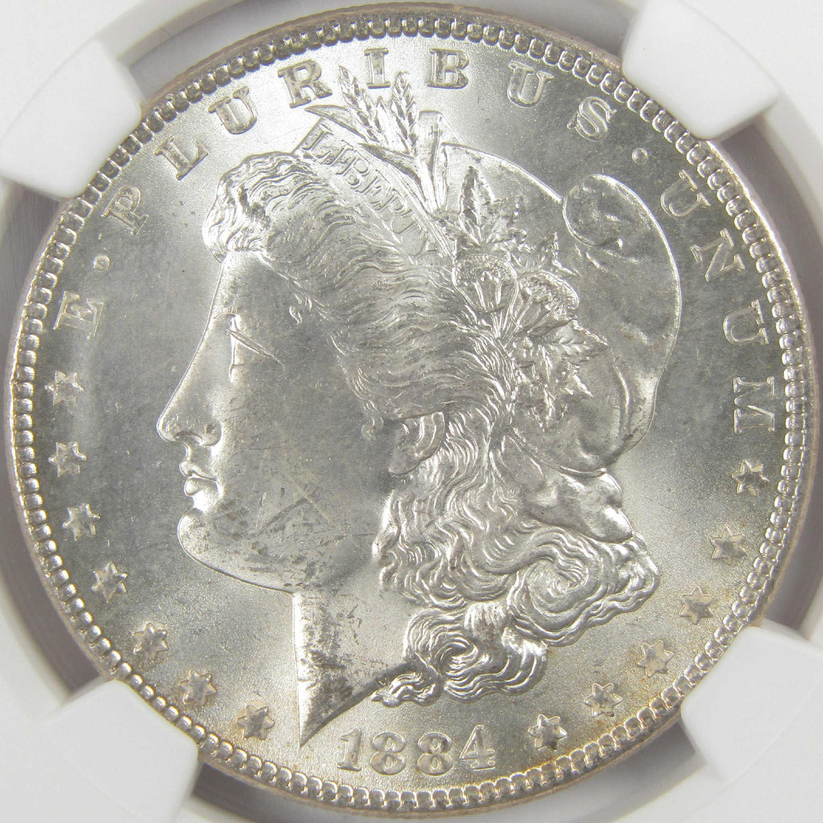 1884 Morgan Silver Dollar MS 63 NGC Uncirculated $1 Coin Collectible - Morgan coin - Morgan silver dollar - Morgan silver dollar for sale - Profile Coins & Collectibles