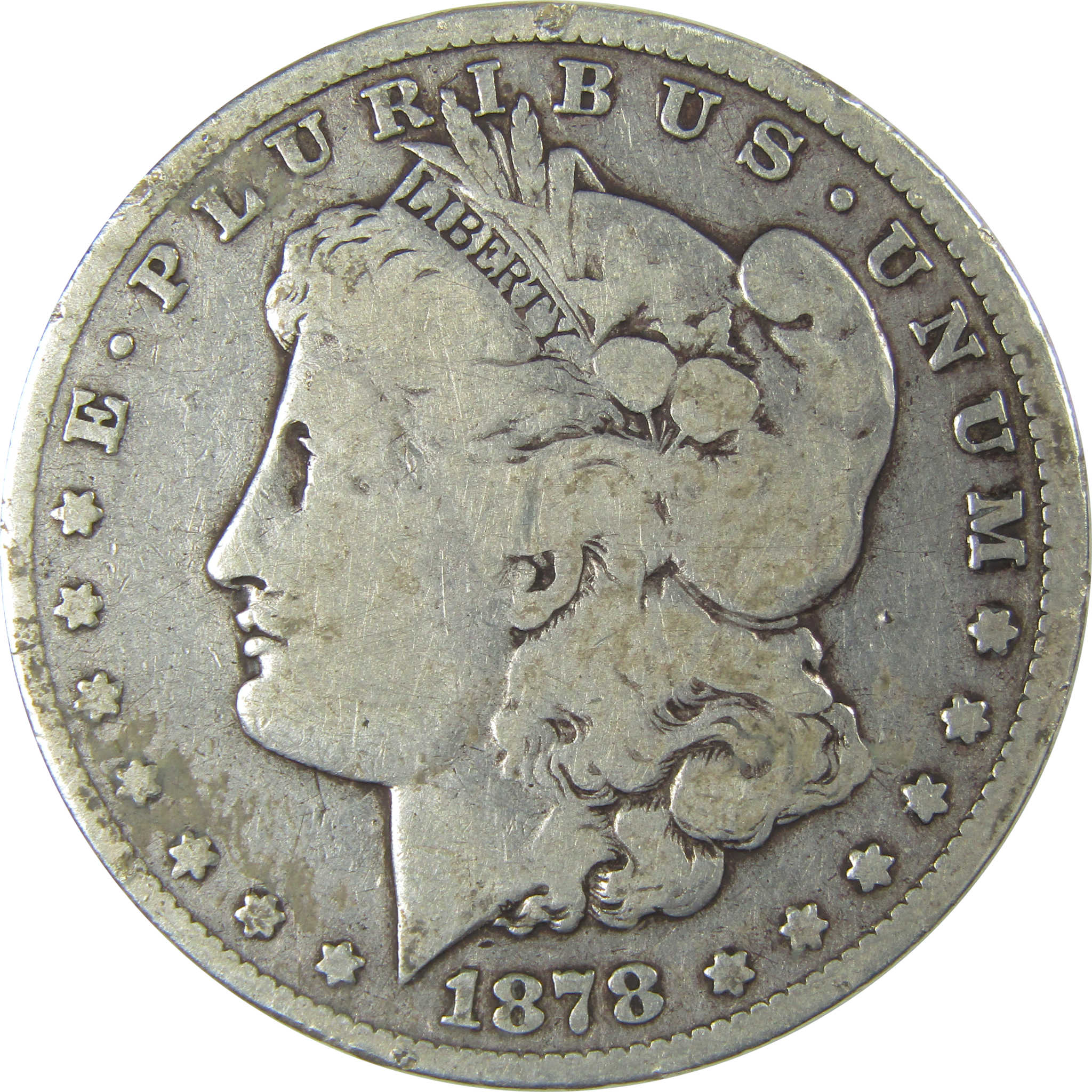 1878 CC Morgan Dollar G Good Details Silver $1 Coin SKU:CPC0965 - Morgan coin - Morgan silver dollar - Morgan silver dollar for sale - Profile Coins & Collectibles