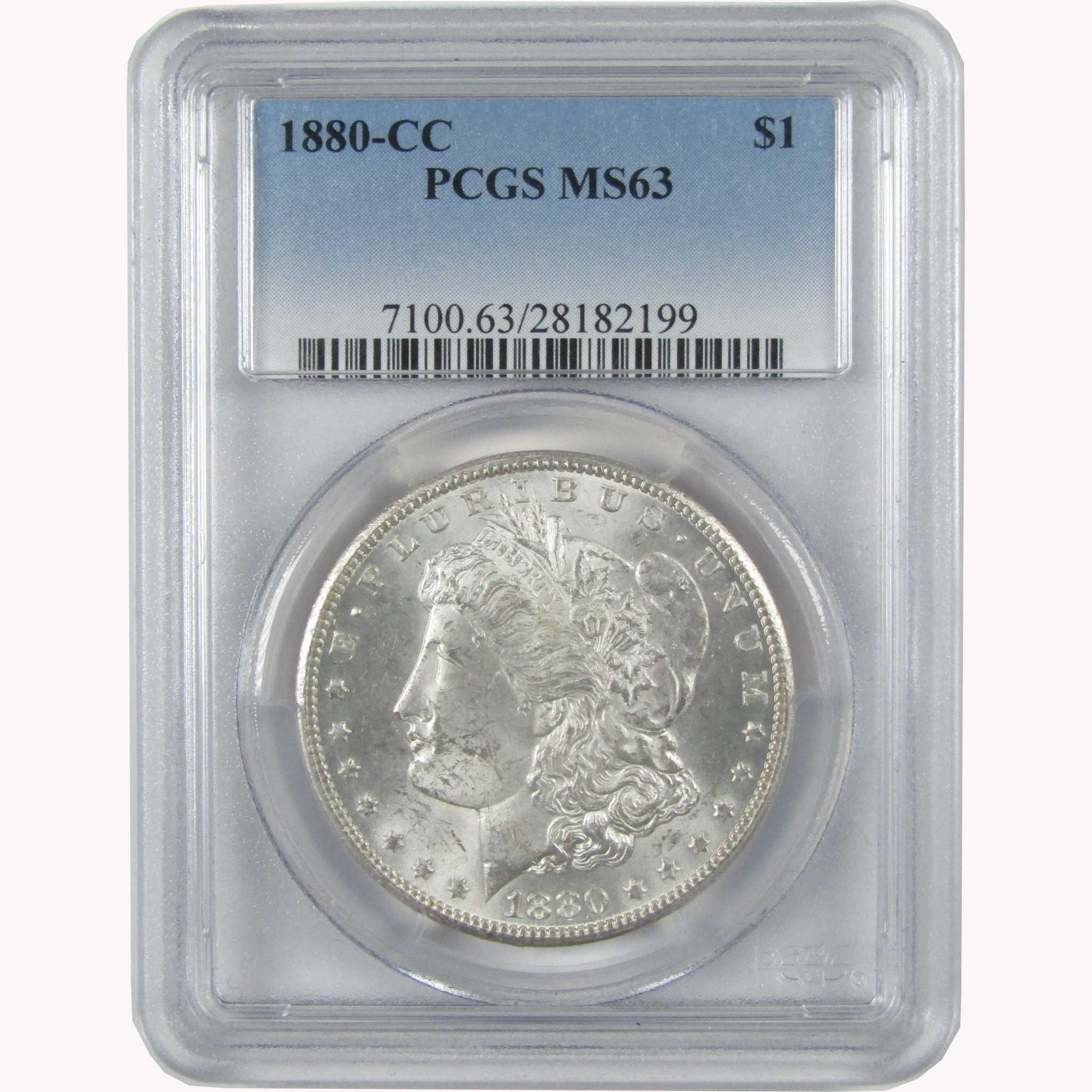 1880 CC Rev 78 Morgan Silver Dollar MS 63 PCGS Uncirculated $1 Coin - Morgan coin - Morgan silver dollar - Morgan silver dollar for sale - Profile Coins & Collectibles