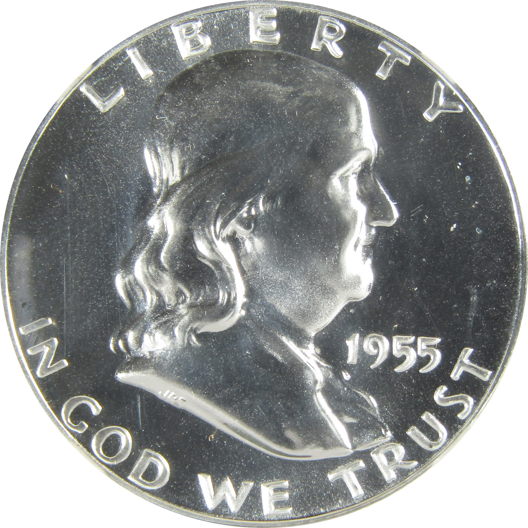 1955 Franklin Silver Half Dollar PF 68 NGC Proof 50c Coin SKU:I27402