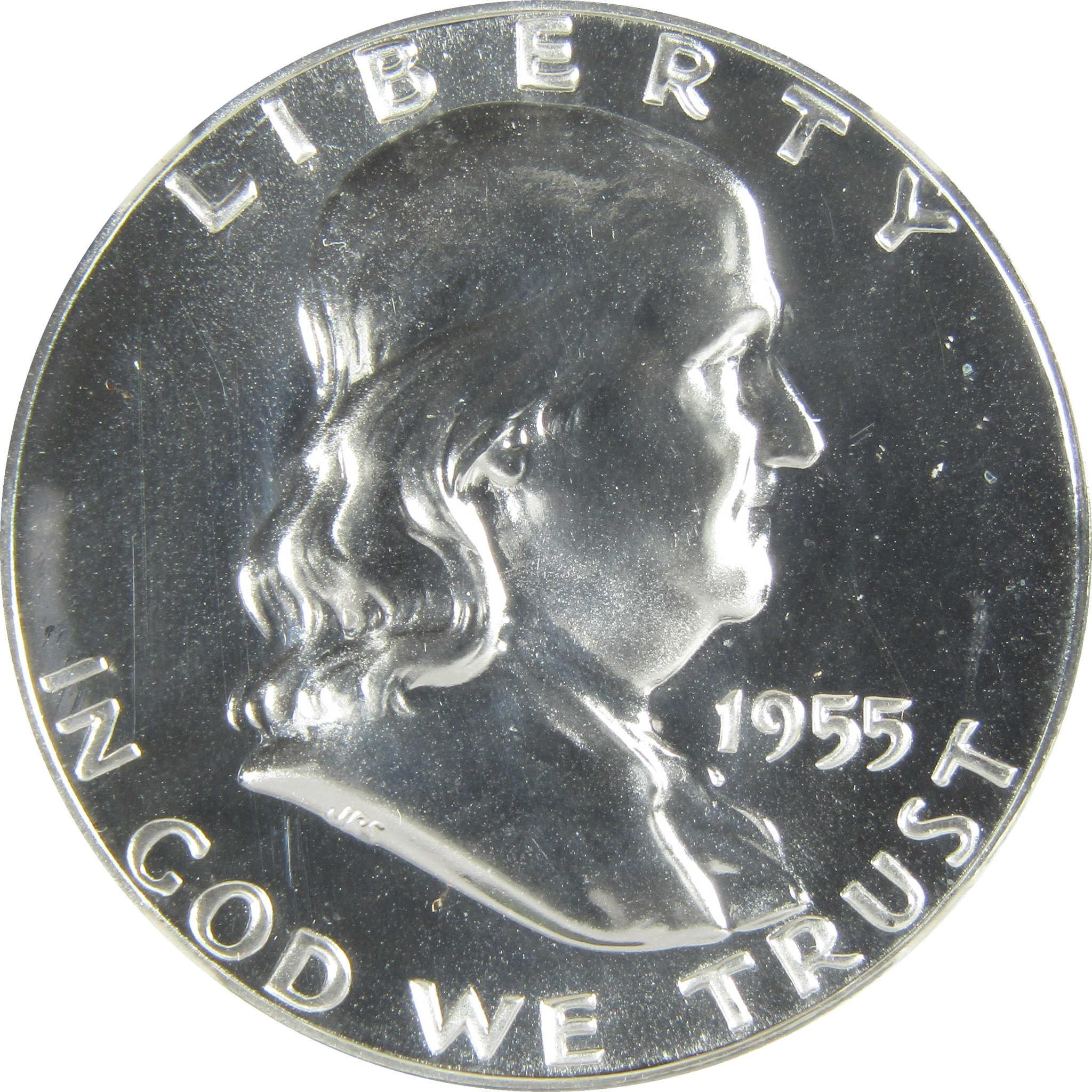 1955 Franklin Silver Half Dollar PF 68 NGC Proof 50c Coin SKU:I27402