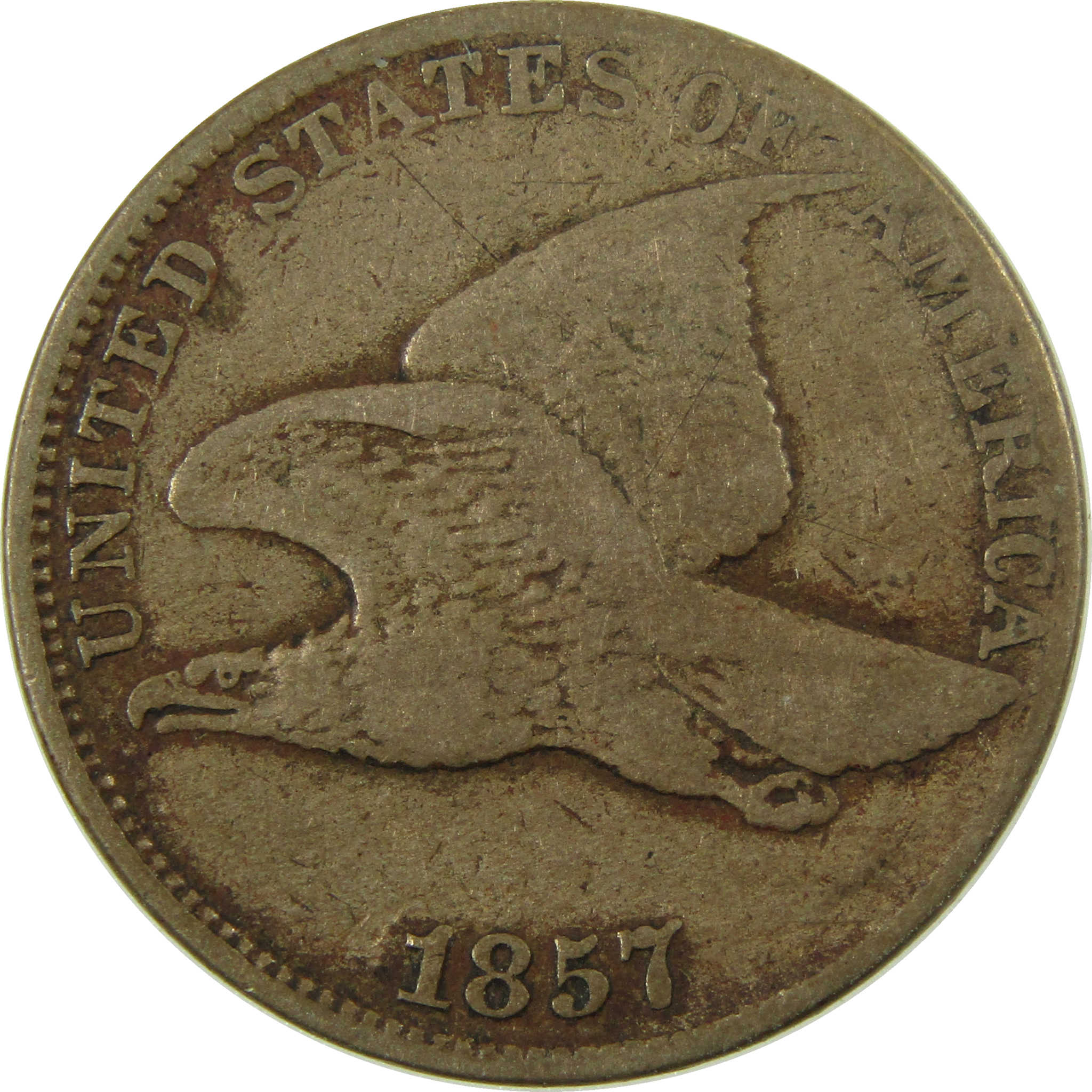 1857 Flying Eagle Cent VG Very Good Penny 1c Coin SKU:I28338