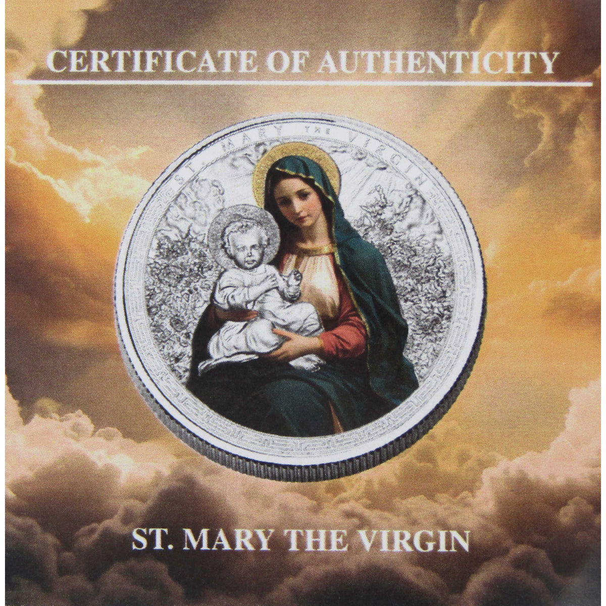 2025 Ghana 1 oz Silver Saint Mary the Virgin 5 Cedis Proof Coin COA
