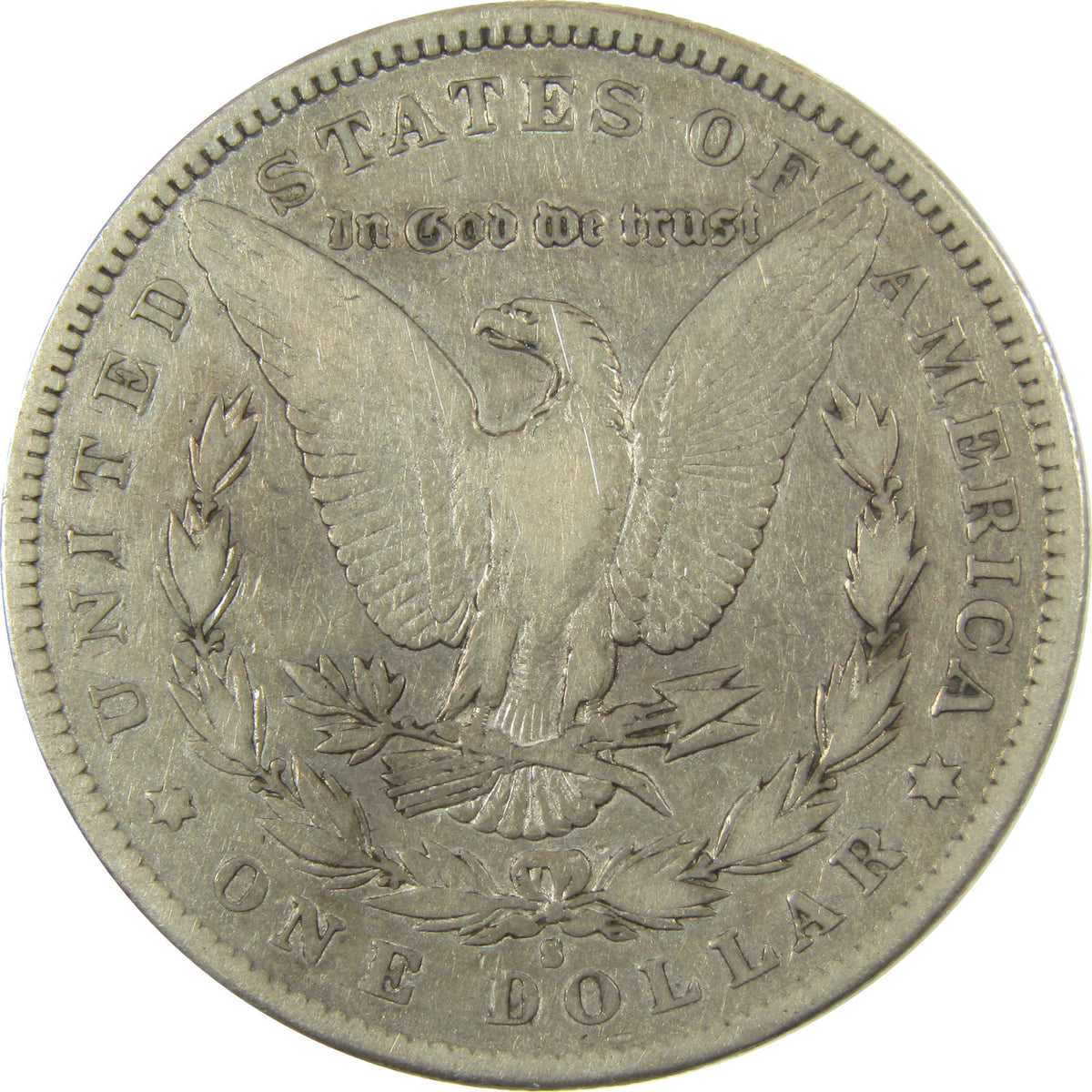 1886 S Morgan Silver Dollar F Fine Details $1 Coin SKU:CP1724 - Morgan coin - Morgan silver dollar - Morgan silver dollar for sale - Profile Coins & Collectibles