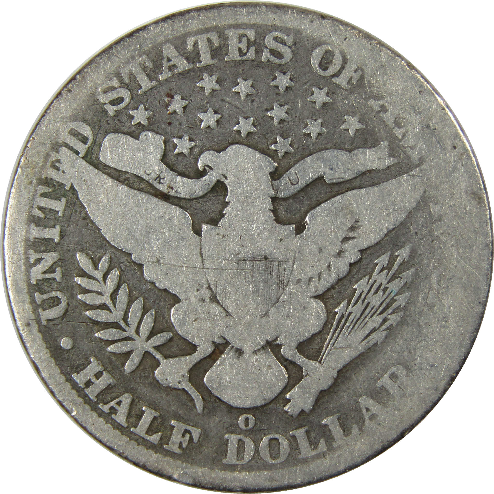 1895 O Barber Half Dollar AG About Good Silver 50c Coin SKU:I23721