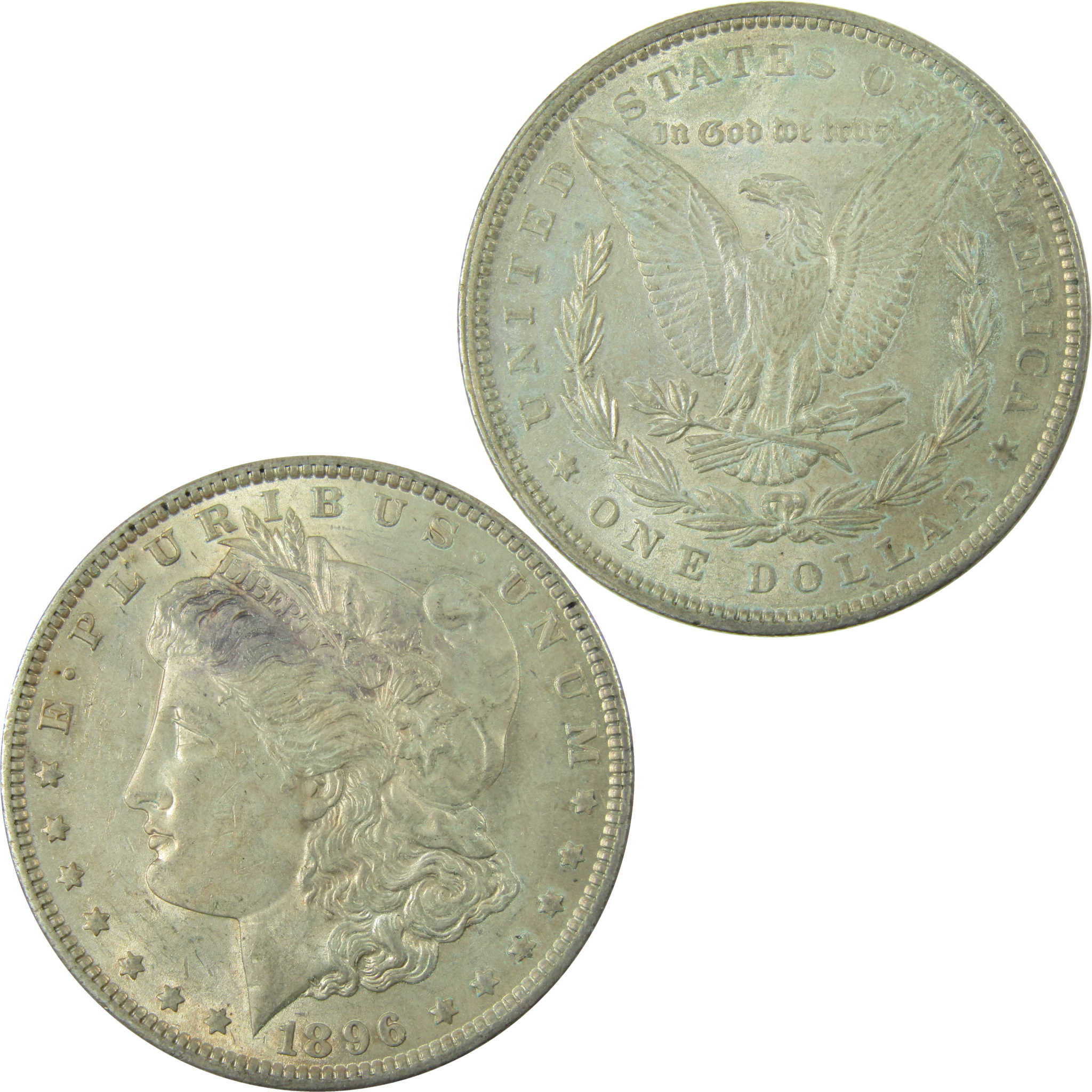 1896 Morgan Silver Dollar AU About Uncirculated $1 Coin SKU:CP1641