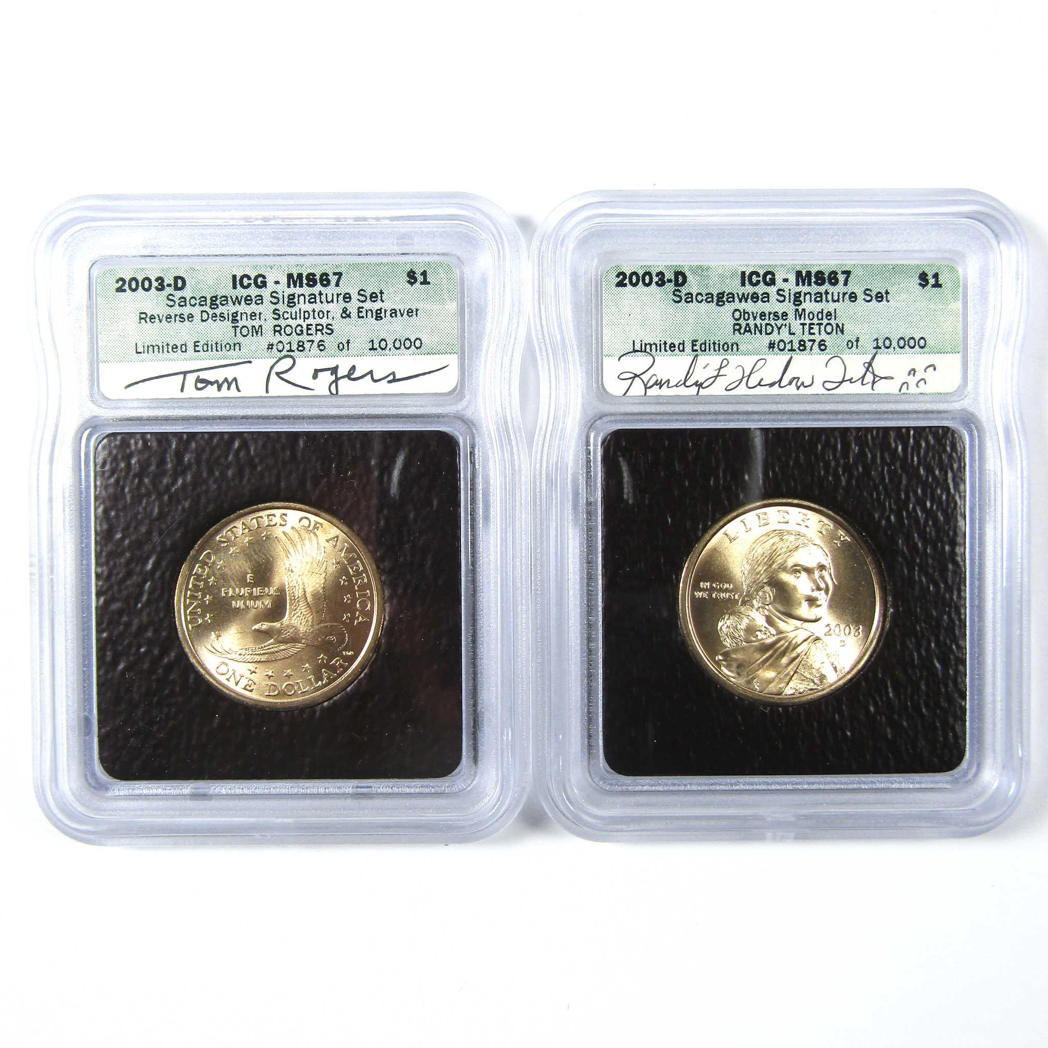 2003 Sacagawea Signature 6 Piece Dollar Set ICG SKU:CPC6598