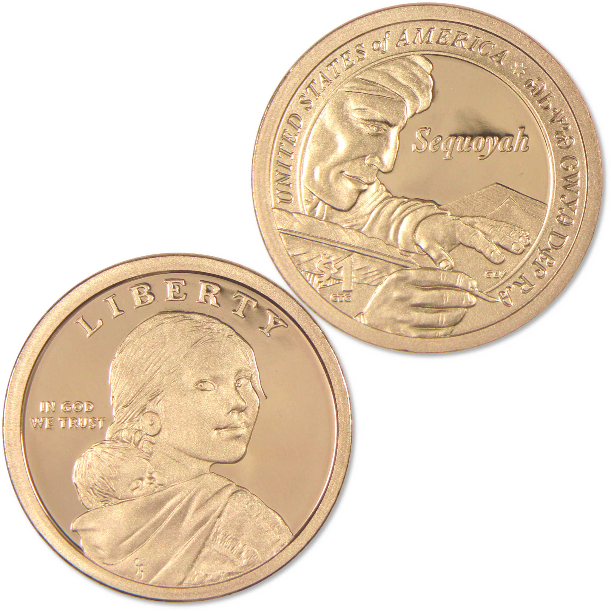 2017 S Sequoyah Native American Dollar Choice Proof $1 Coin