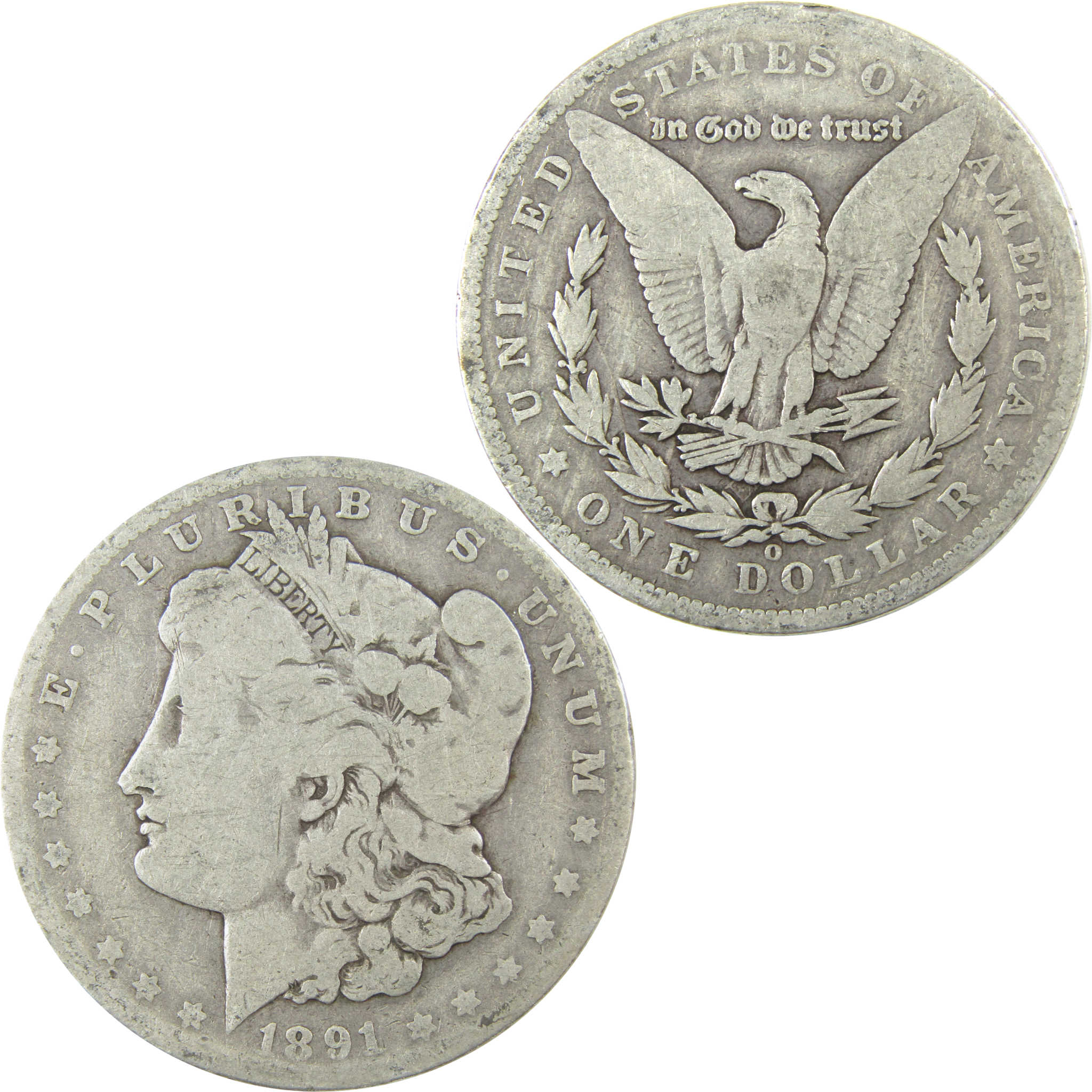 1891 O VAM-1A1 E on Rev Top 100 Morgan Silver Dollar G Good SKU:I25350 - Morgan coin - Morgan silver dollar - Morgan silver dollar for sale - Profile Coins & Collectibles