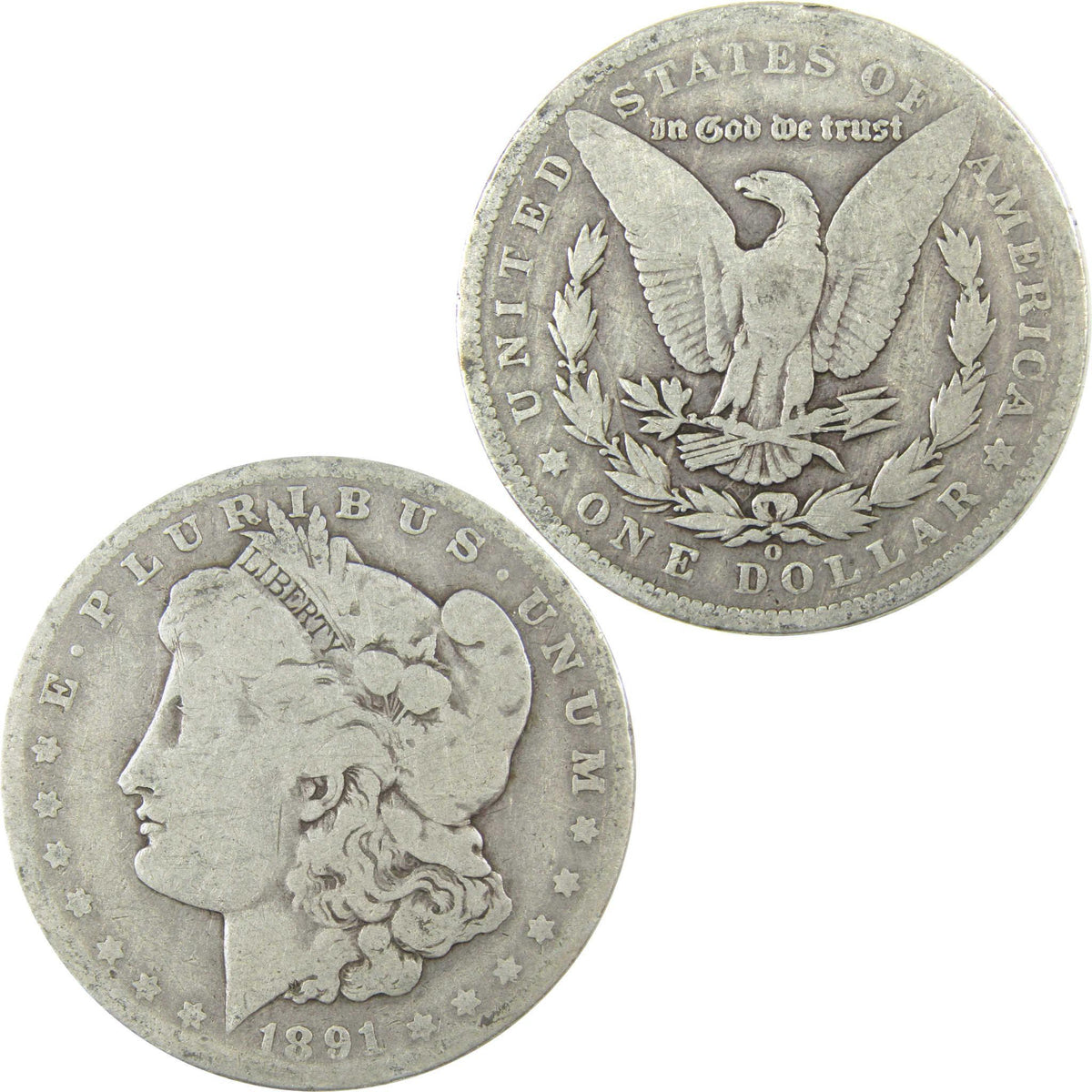 1891 O VAM-1A1 E on Rev Top 100 Morgan Silver Dollar G Good SKU:I25350 - Morgan coin - Morgan silver dollar - Morgan silver dollar for sale - Profile Coins & Collectibles