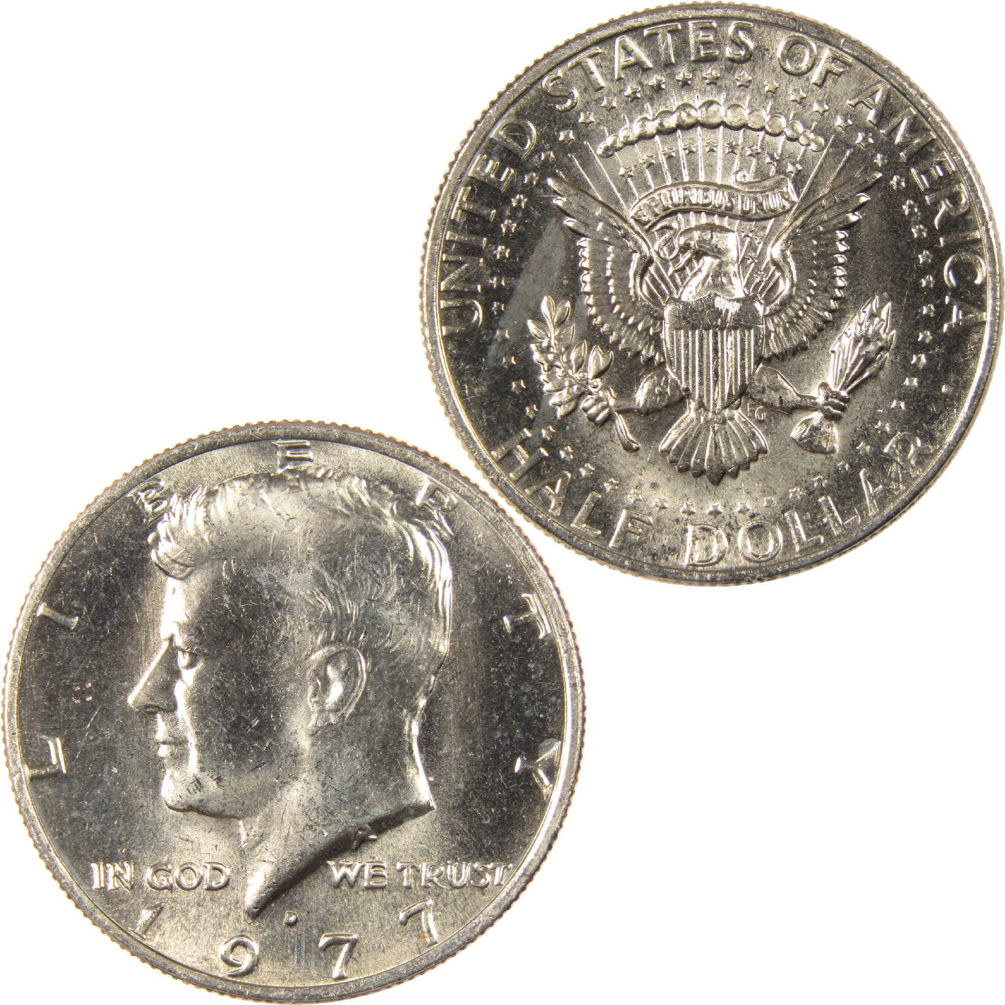 1977 D Kennedy Half Dollar Uncirculated Clad 50c Coin