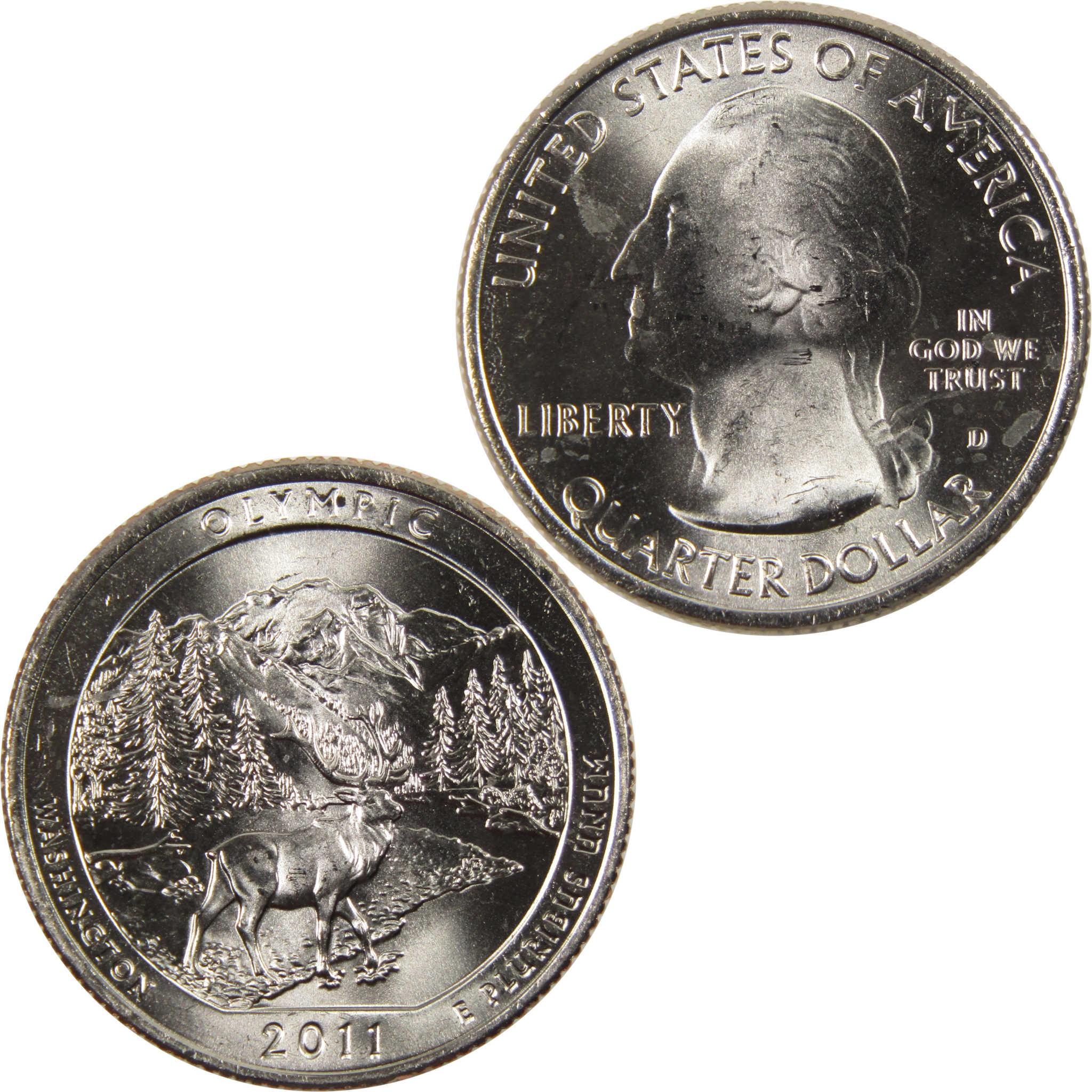 2011 D Olympic National Park Quarter BU Uncirculated Clad 25c Coin