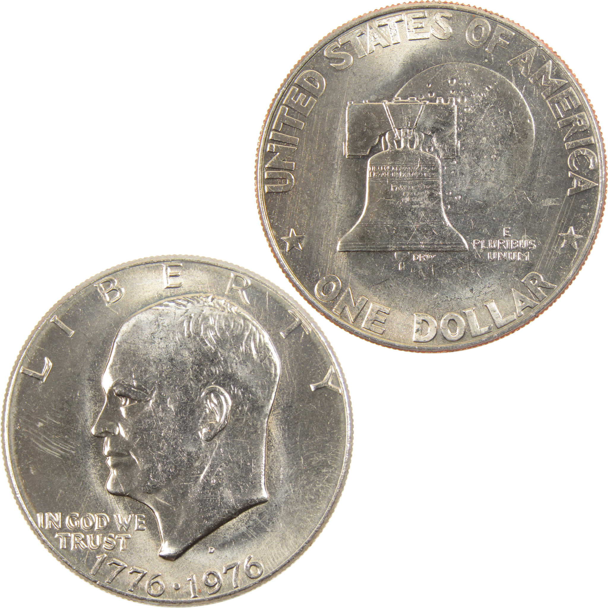 1976 D Type 1 Eisenhower Bicentennial Dollar BU Uncirculated Clad $1