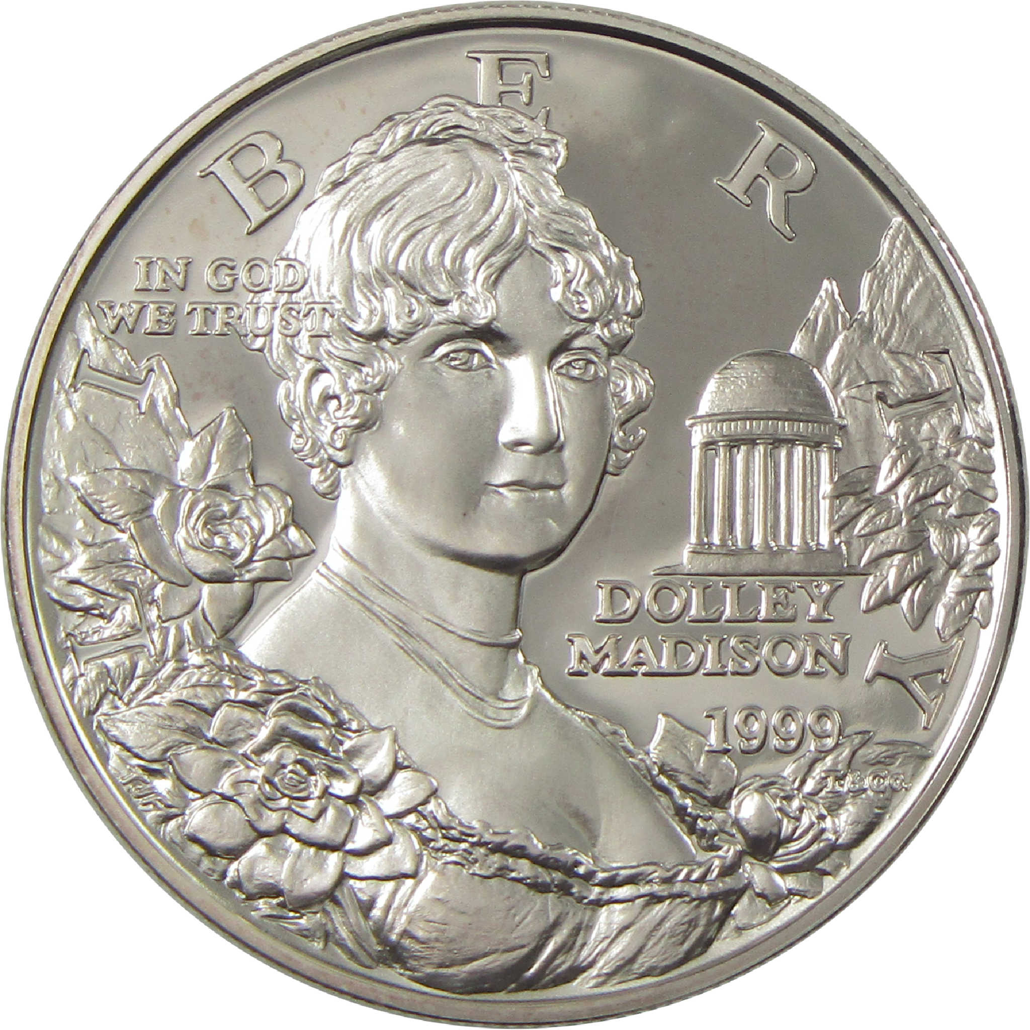 Dolley Madison Commemorative Dollar 1999 P Choice Proof Silver $1 Coin