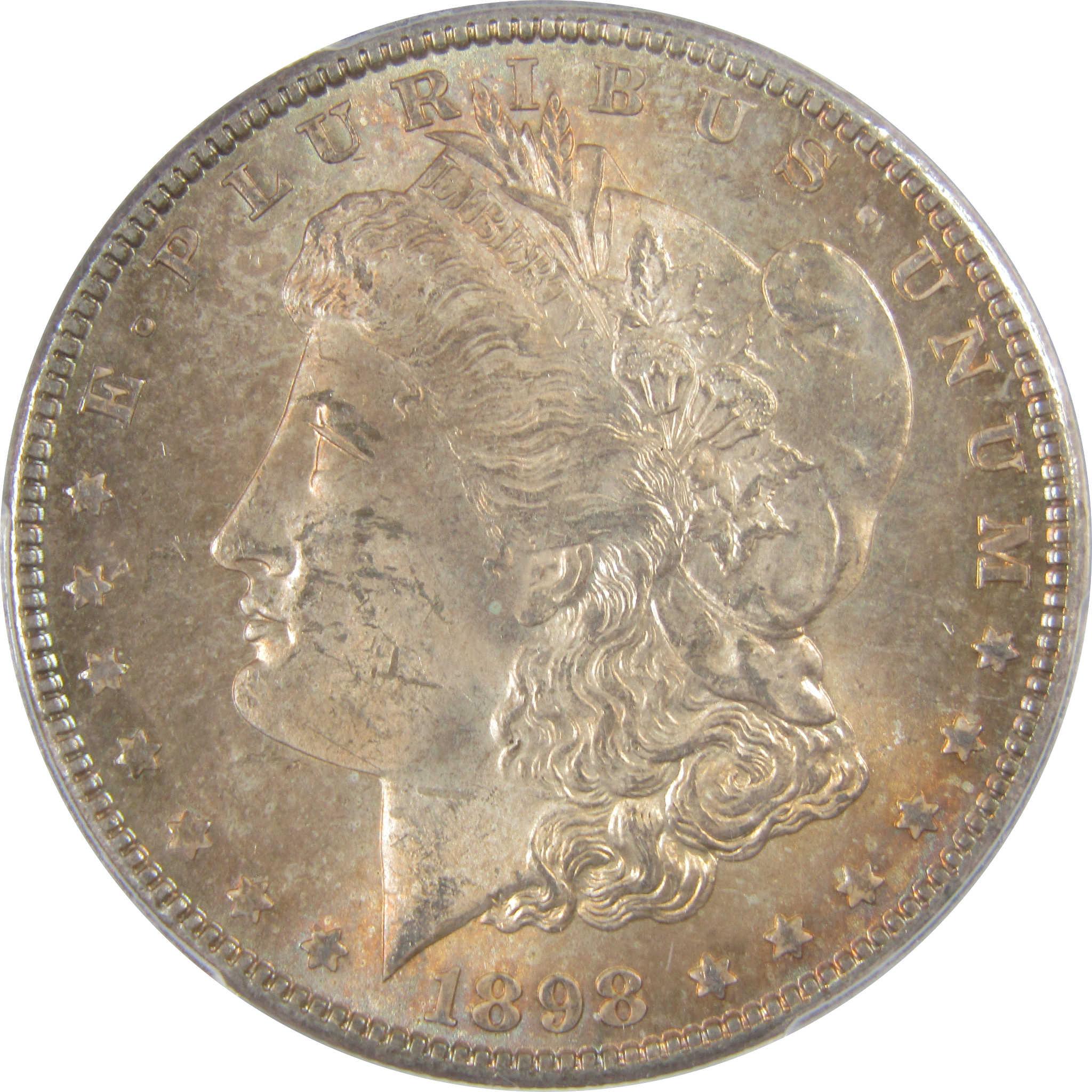 1898 Morgan Dollar MS 63 PCGS Silver Uncirculated Toned SKU:I21017