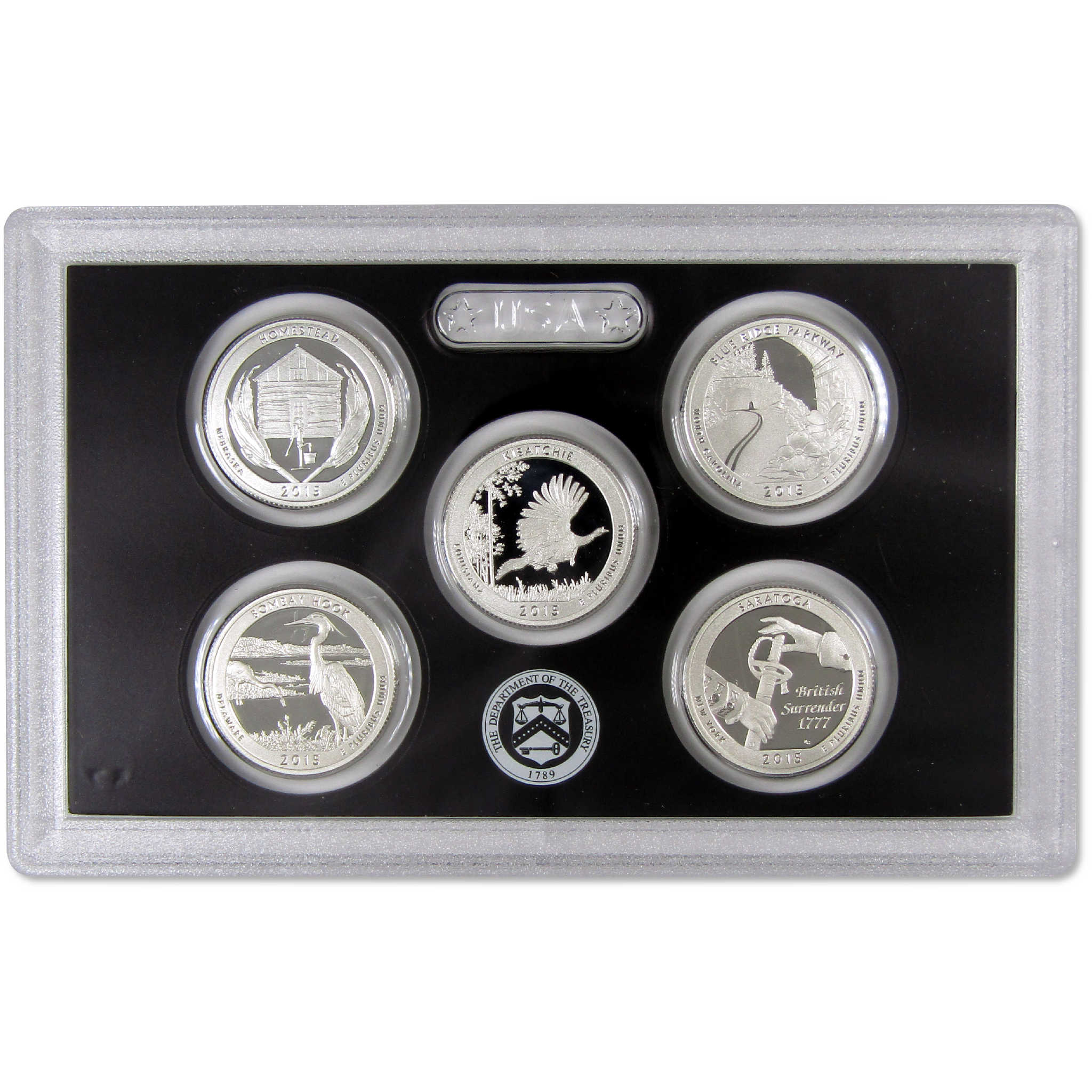 2015 America the Beautiful Quarter Silver Proof Set U.S. Mint OGP COA