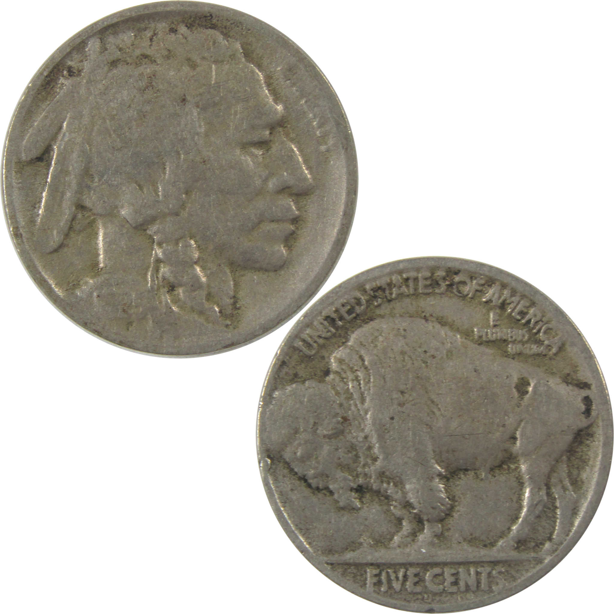 1925 D Indian Head Buffalo Nickel F Fine 5c Coin SKU:I23385