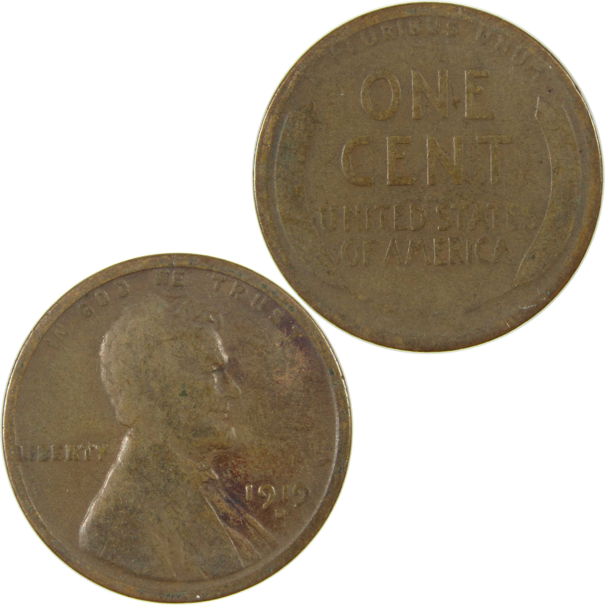 1919 D Lincoln Wheat Cent G Good Penny 1c Coin Collectible SKU:I27174