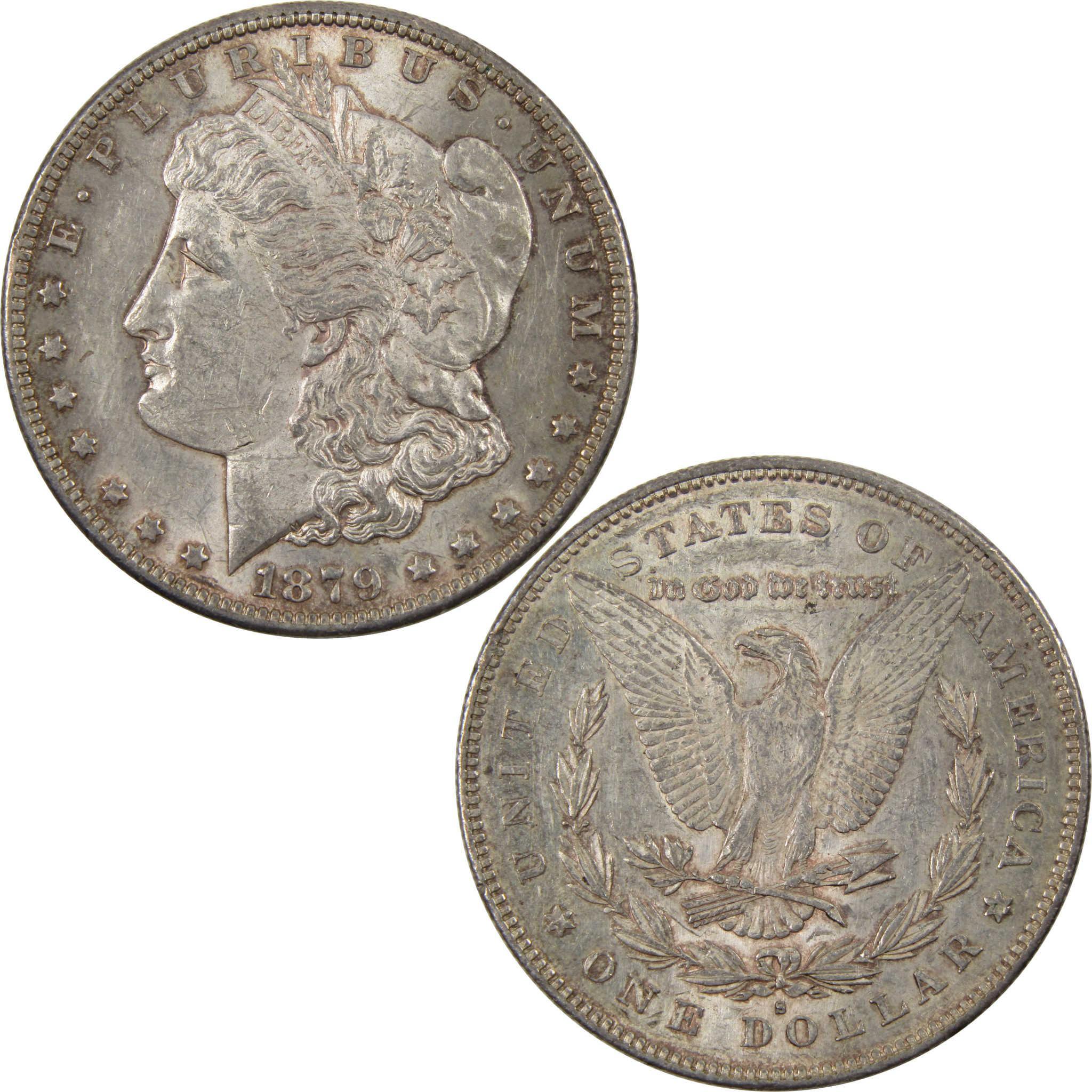 1879 S Rev 78 Morgan Dollar AU About Uncirculated Silver $1 SKU:I10176 - Morgan coin - Morgan silver dollar - Morgan silver dollar for sale - Profile Coins & Collectibles