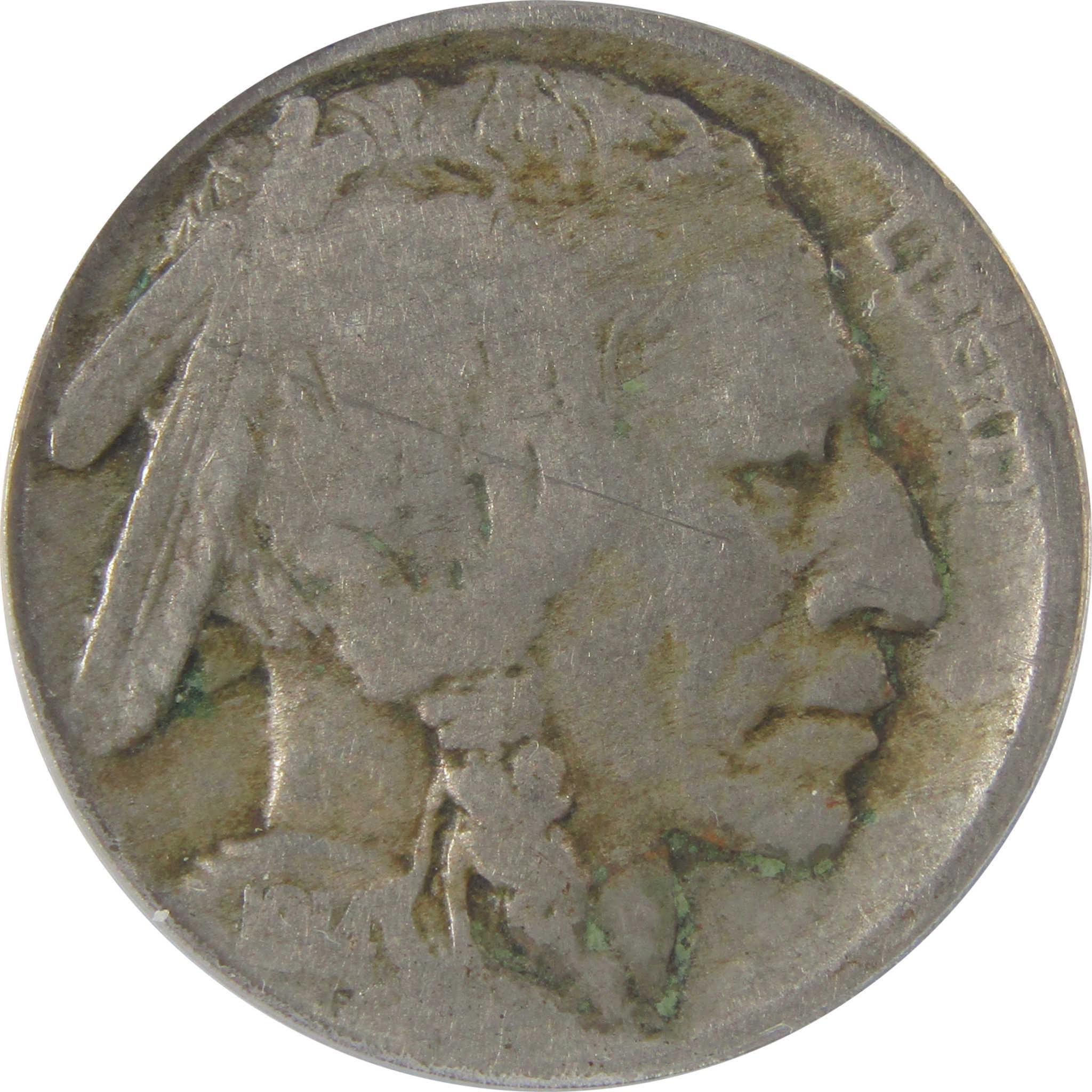 1914 D Indian Head Buffalo Nickel G 4 Details ANACS 5c Coin SKU:I25449