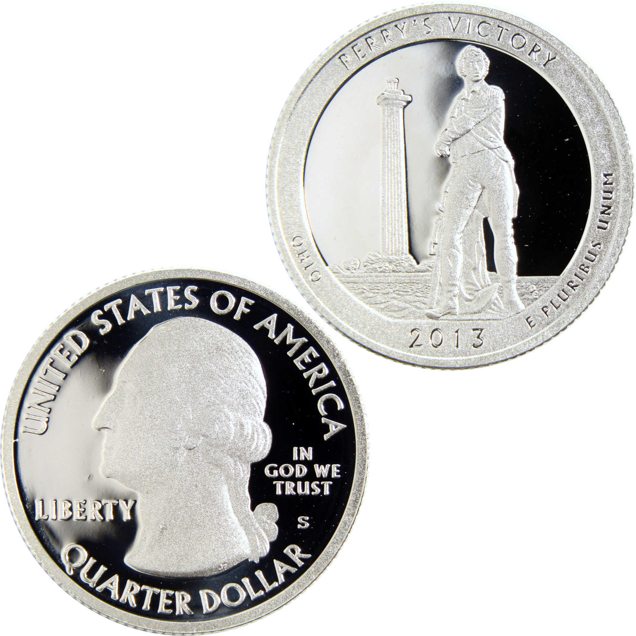 2013 S Perry's Victory Peace Memorial Quarter Silver Proof 25c Coin