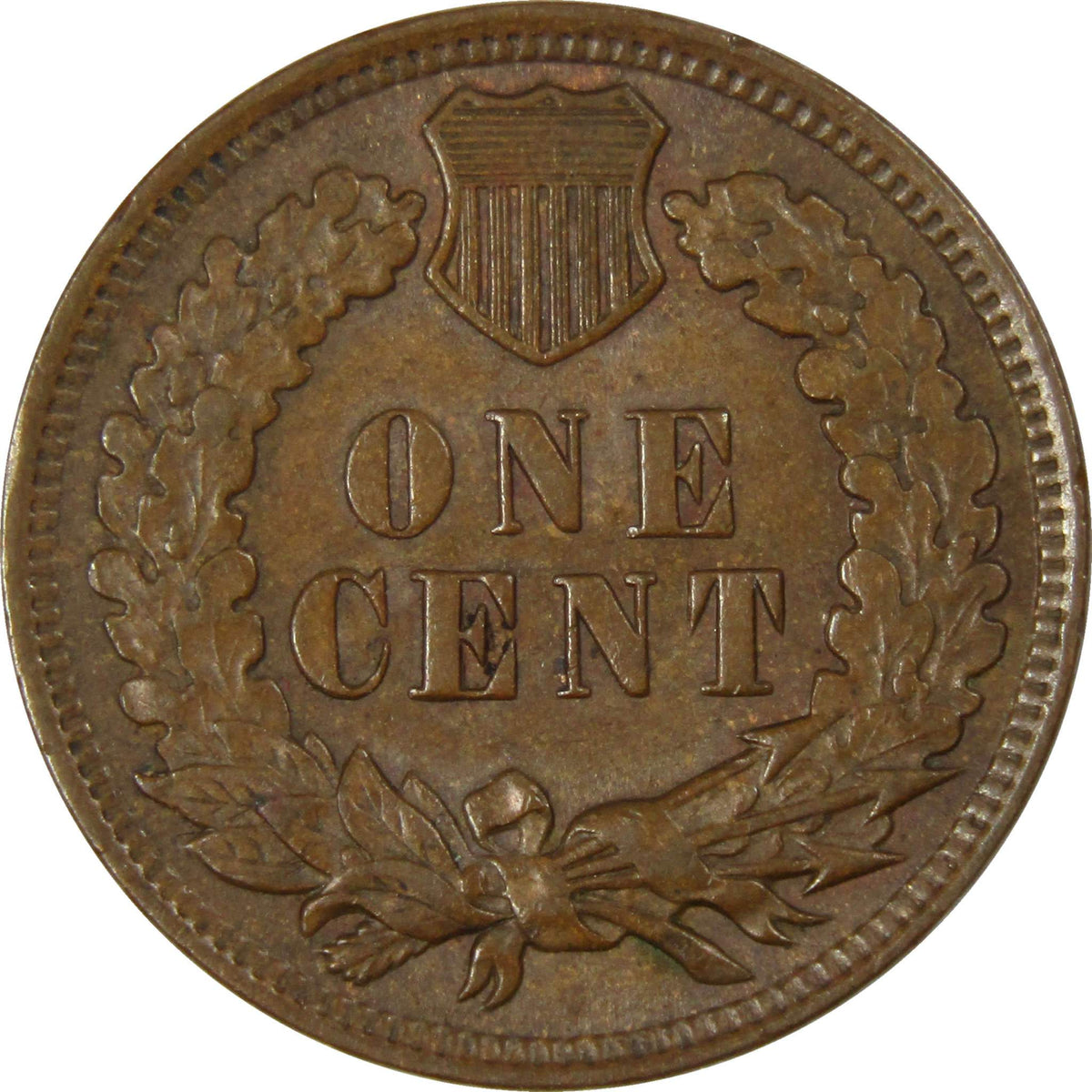 1907 Indian Head Cent AU About Uncirculated Penny 1c Coin Collectible