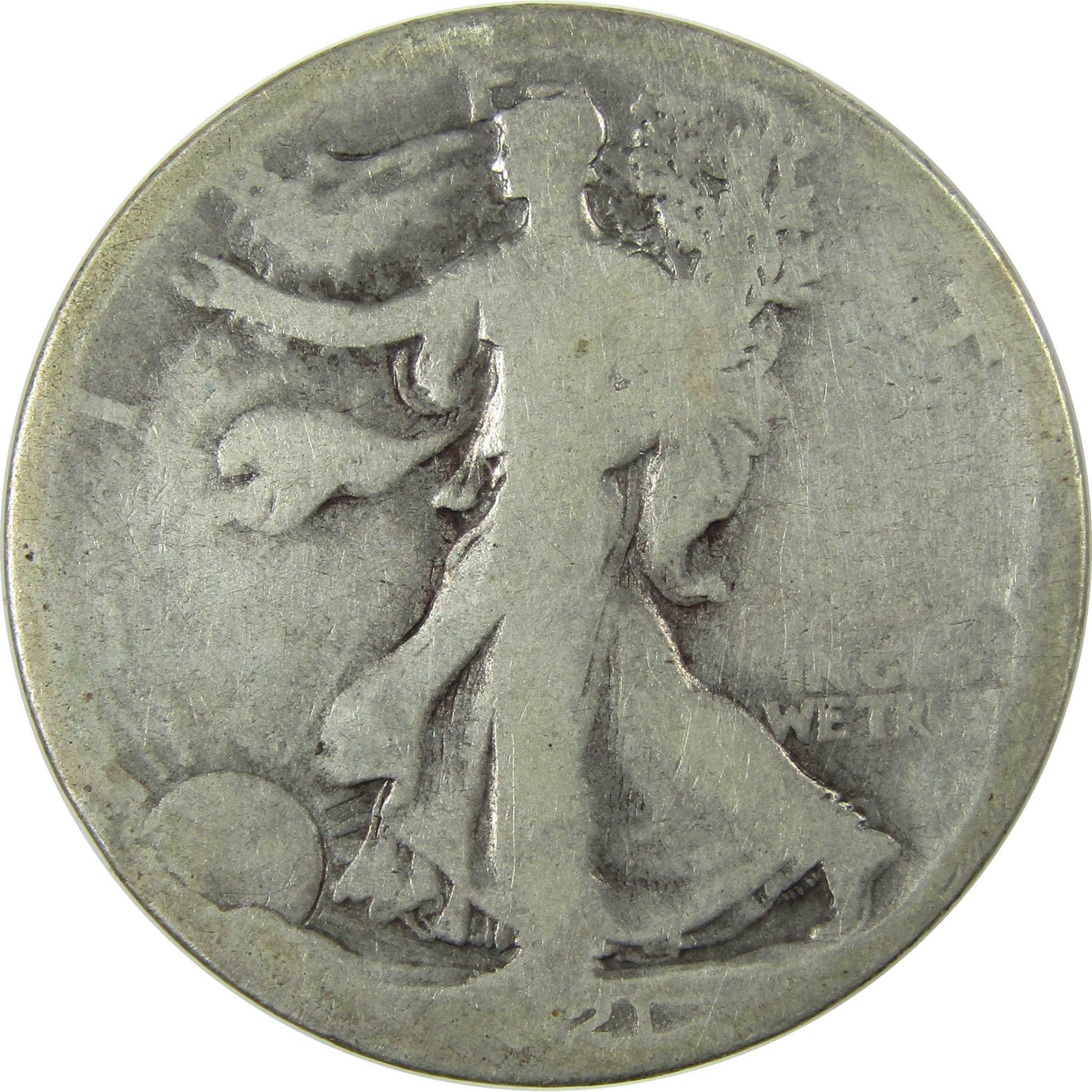 1921 S Liberty Walking Silver Half Dollar AG About Good SKU:I27819