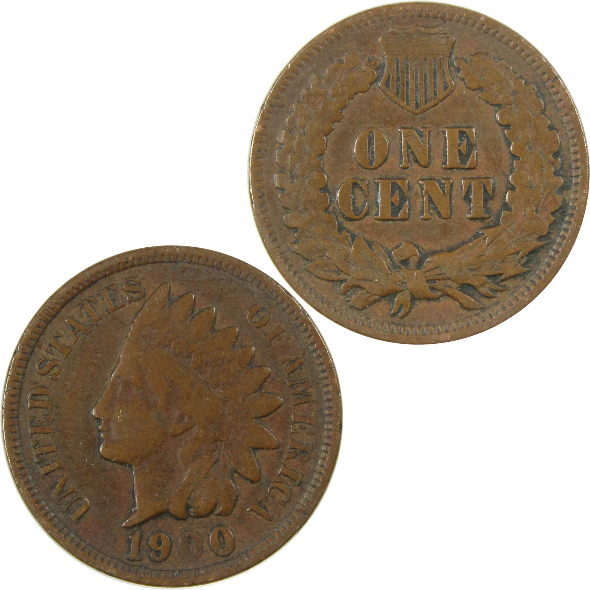 1900 Indian Head Cent VG Very Good Penny 1c Coin SKU:I27042