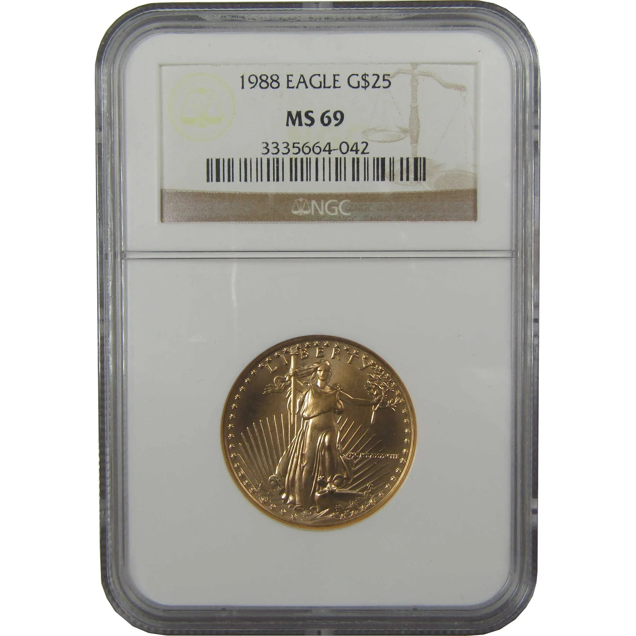 1988 American Eagle MS 69 NGC 1/2 oz .9167 Gold Bullion SKU:CPC0835