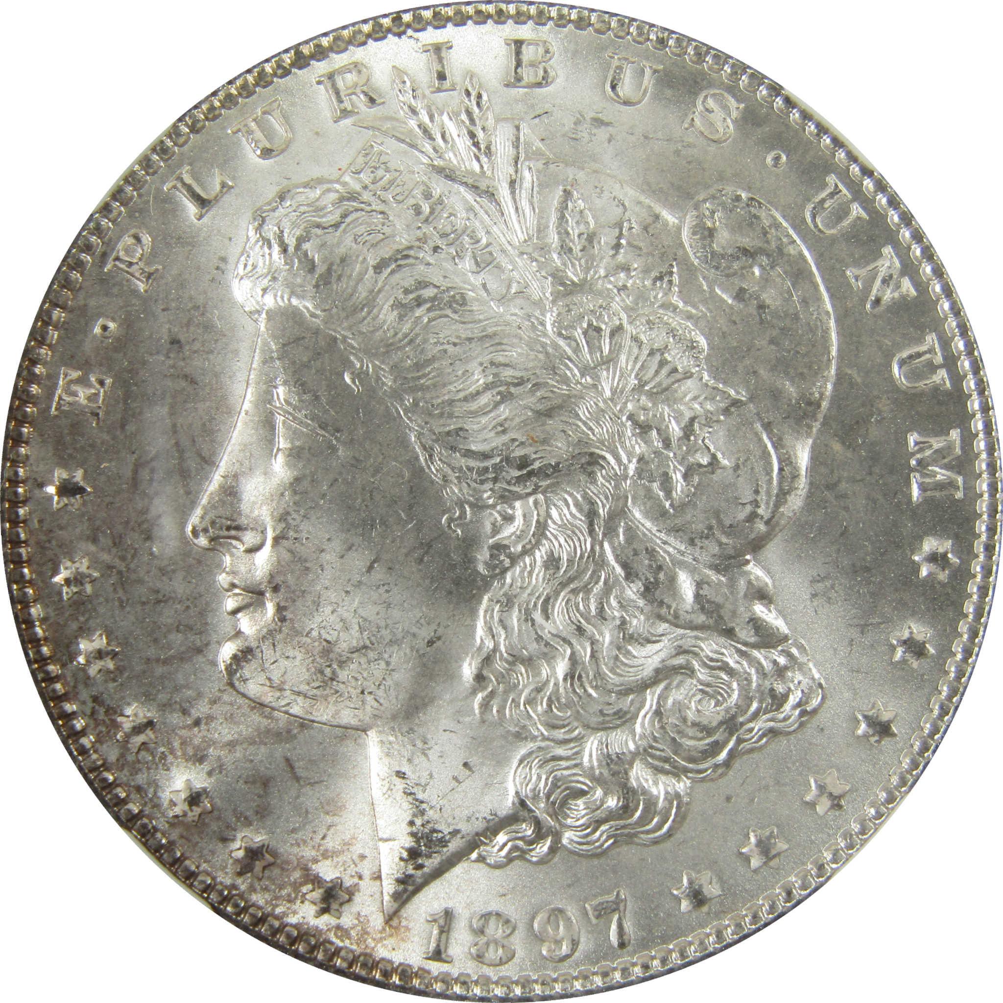 1897 Morgan Silver Dollar MS 64 NGC Uncirculated $1 Coin SKU:I27895 - Morgan coin - Morgan silver dollar - Morgan silver dollar for sale - Profile Coins & Collectibles