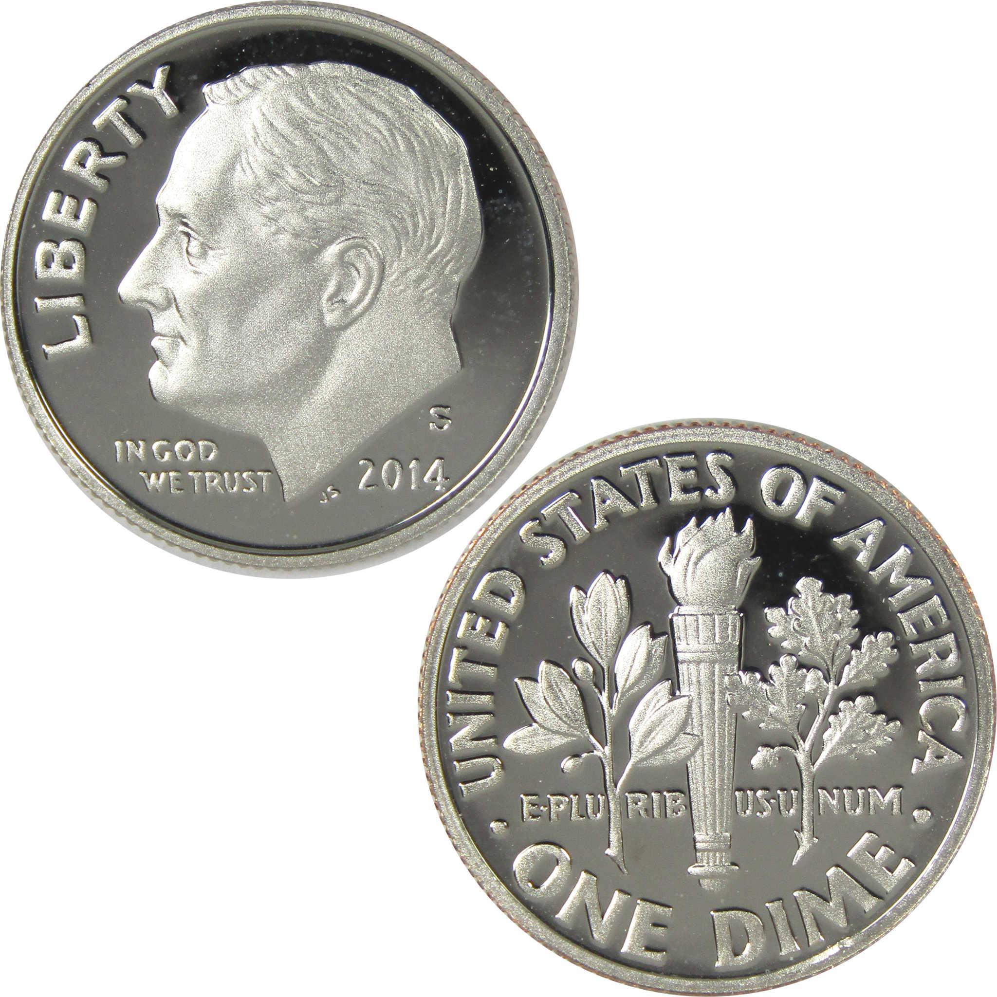 2014 S Roosevelt Dime Choice Proof Clad 10c Coin