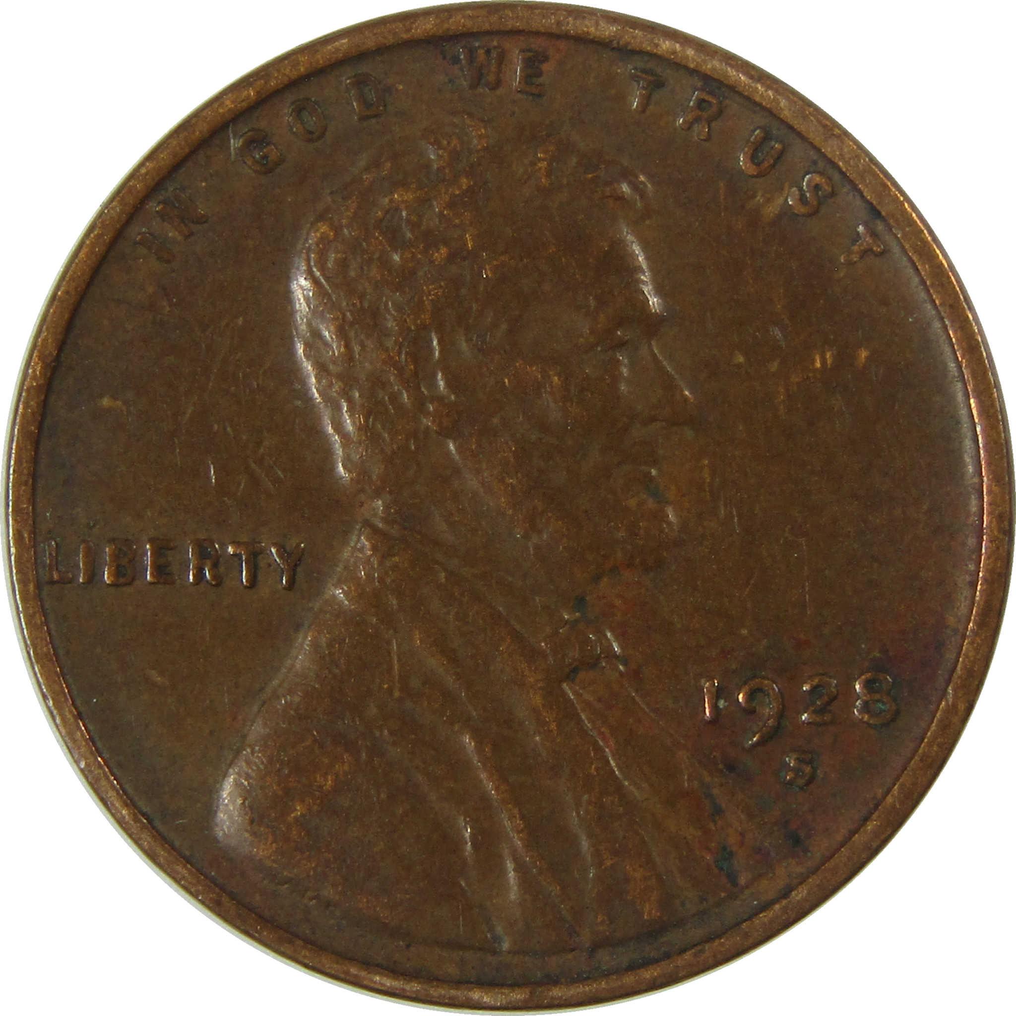 1928 S Lincoln Wheat Cent VF Very Fine Penny 1c Coin SKU:I26686