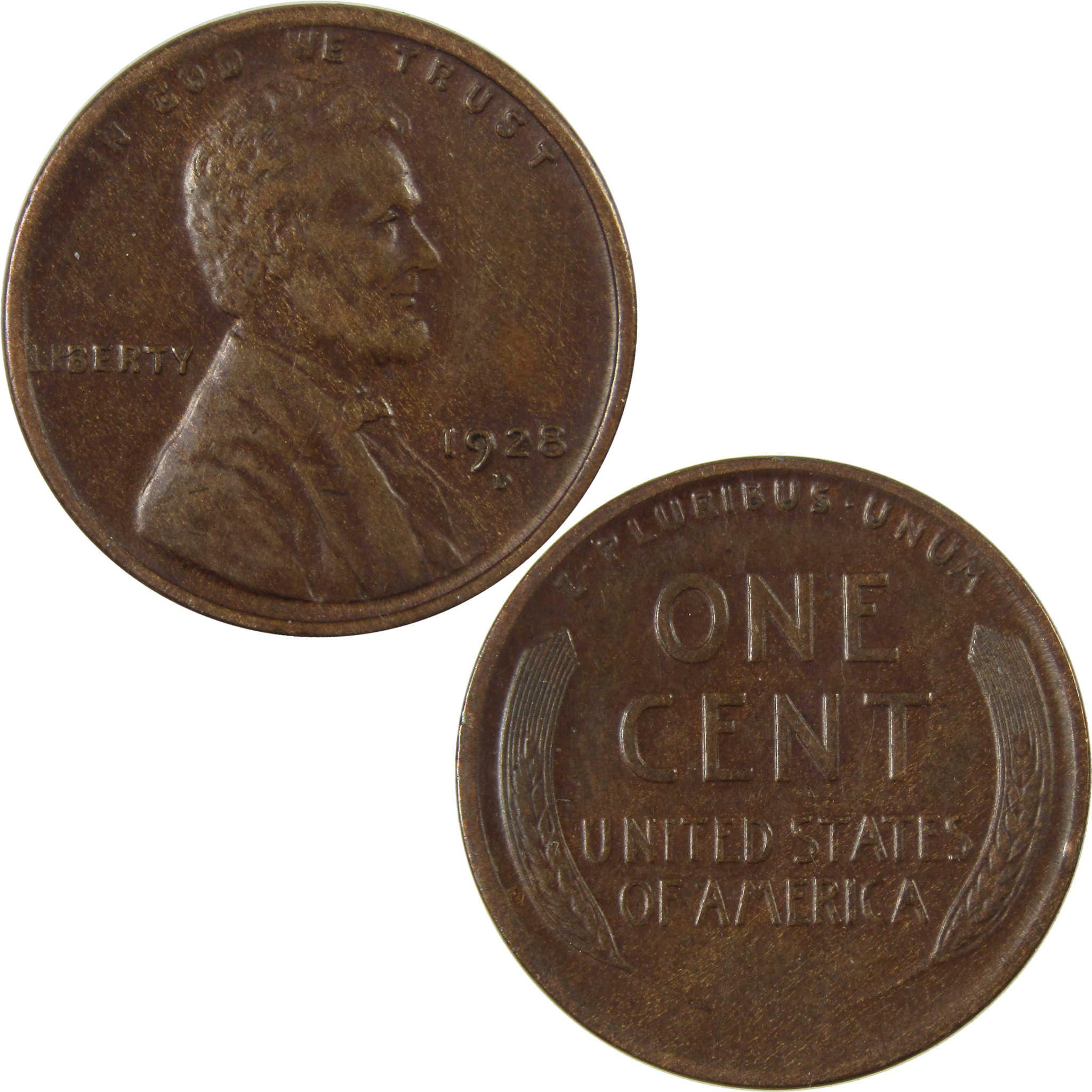 1928 D Lincoln Wheat Cent VF Very Fine Penny 1c Coin SKU:I27638