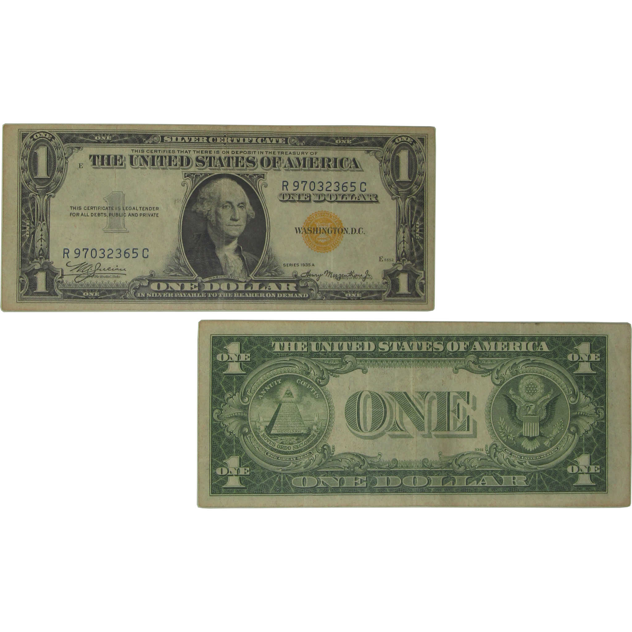1935 A $1 Silver Certificate North Africa WWII Fr 2306 VF 25 PMG