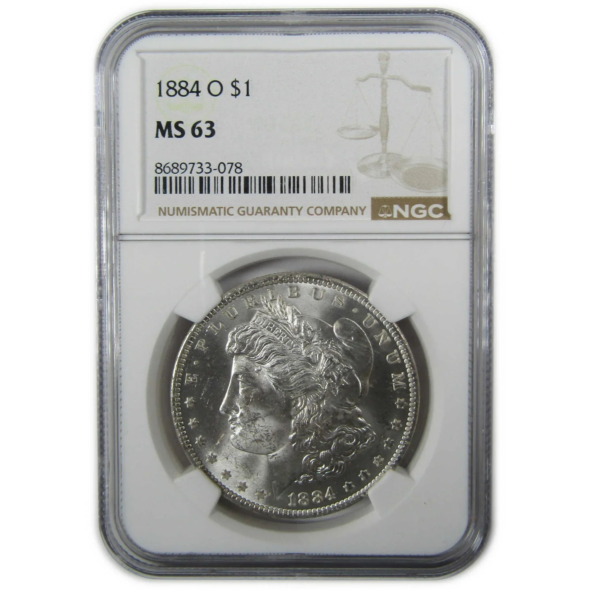 1884 O Morgan Silver Dollar MS 63 NGC Uncirculated $1 Coin SKU:CP459 - Morgan coin - Morgan silver dollar - Morgan silver dollar for sale - Profile Coins & Collectibles