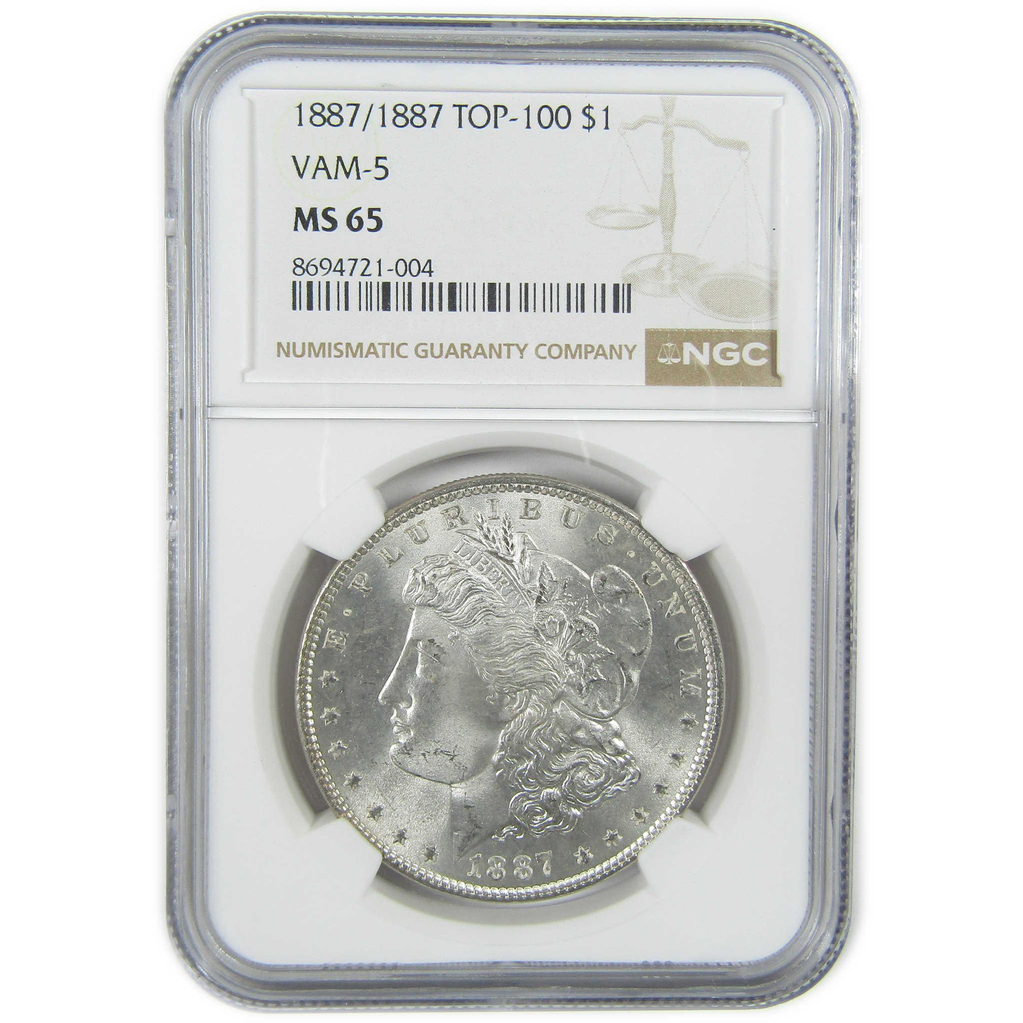 1887/1887 VAM-5 Doubled Date Morgan Silver Dollar MS 65 NGC SKU:I27559 - Morgan coin - Morgan silver dollar - Morgan silver dollar for sale - Profile Coins & Collectibles