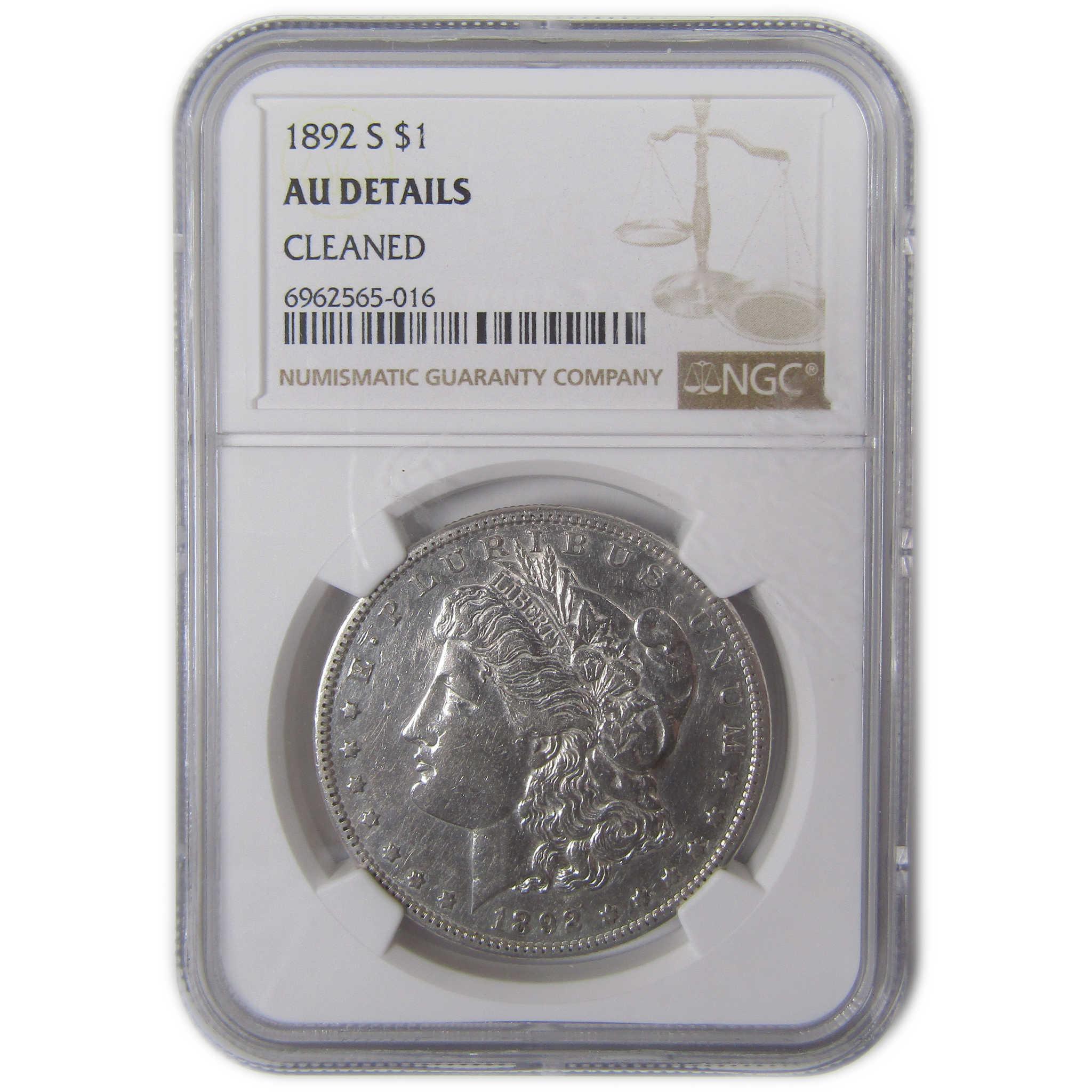 1892 S Morgan Dollar AU About Uncirculated Details NGC SKU:I17177 - Morgan coin - Morgan silver dollar - Morgan silver dollar for sale - Profile Coins & Collectibles
