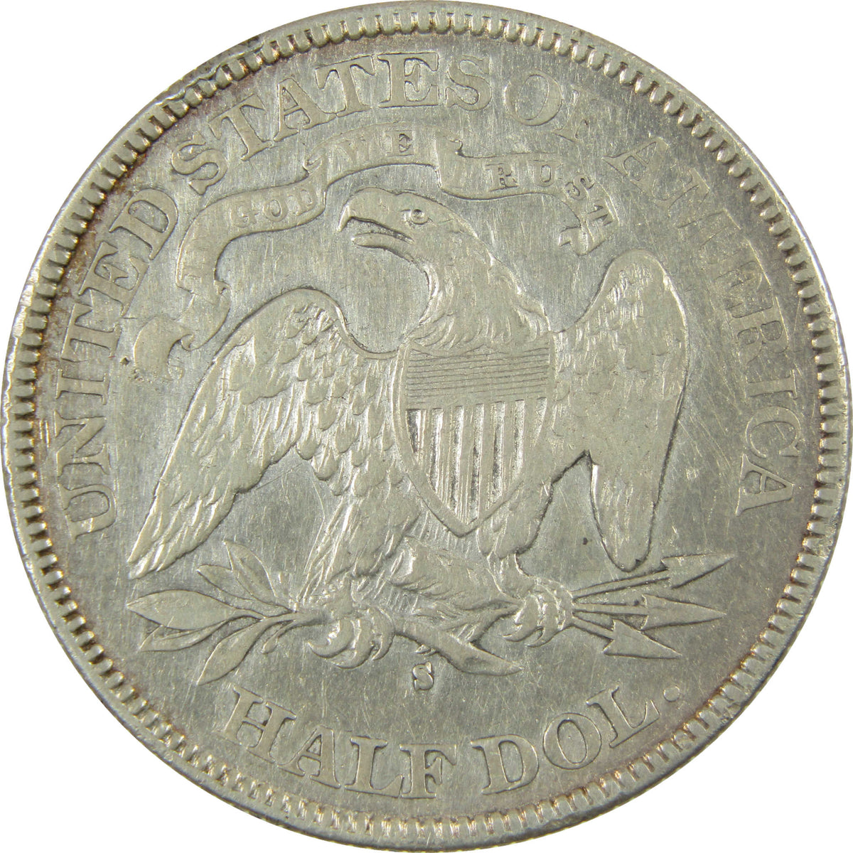 1877 S Seated Liberty Silver 50c VF Very Fine Details SKU:CP1773