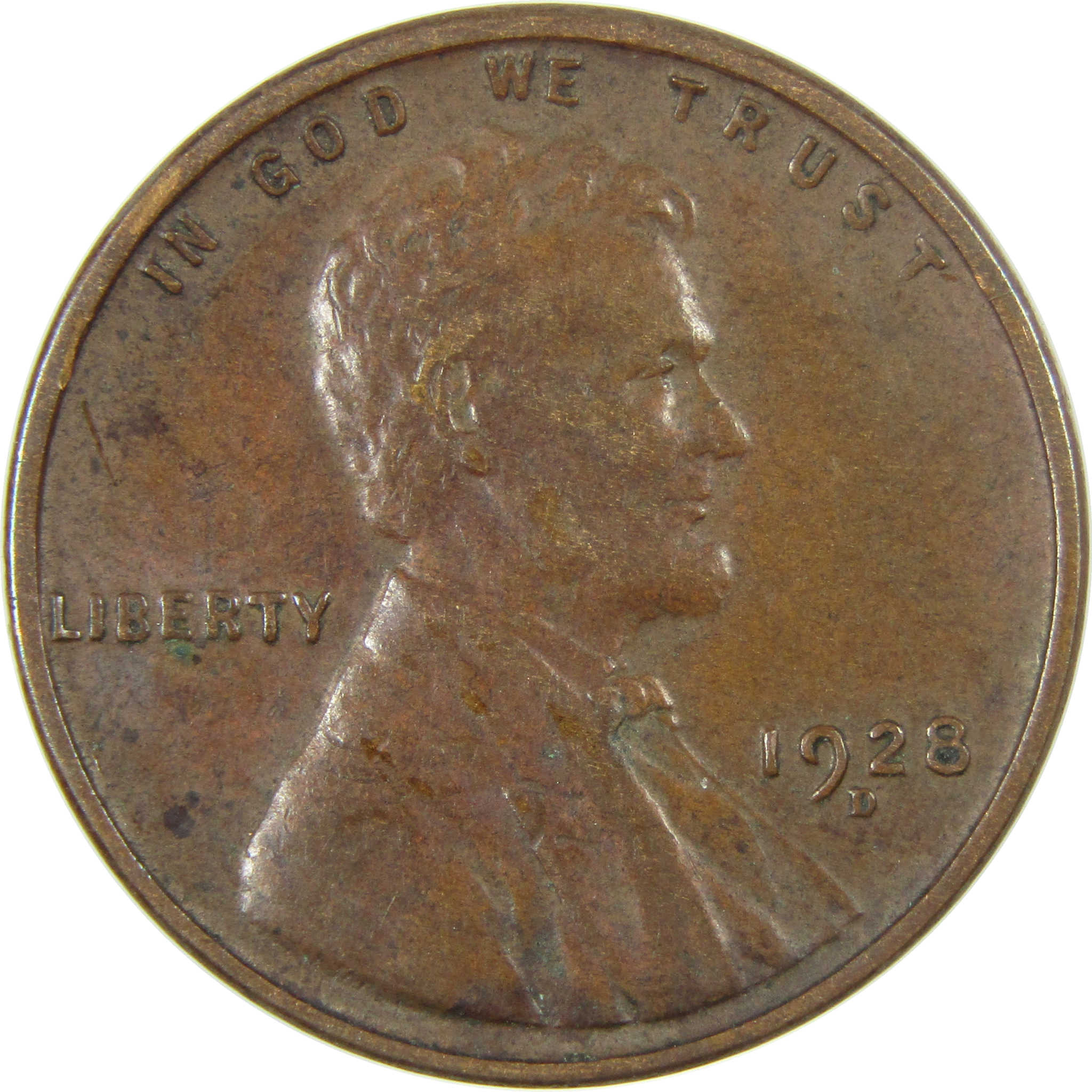 1928 D Lincoln Wheat Cent VF Very Fine Penny 1c Coin SKU:I27630