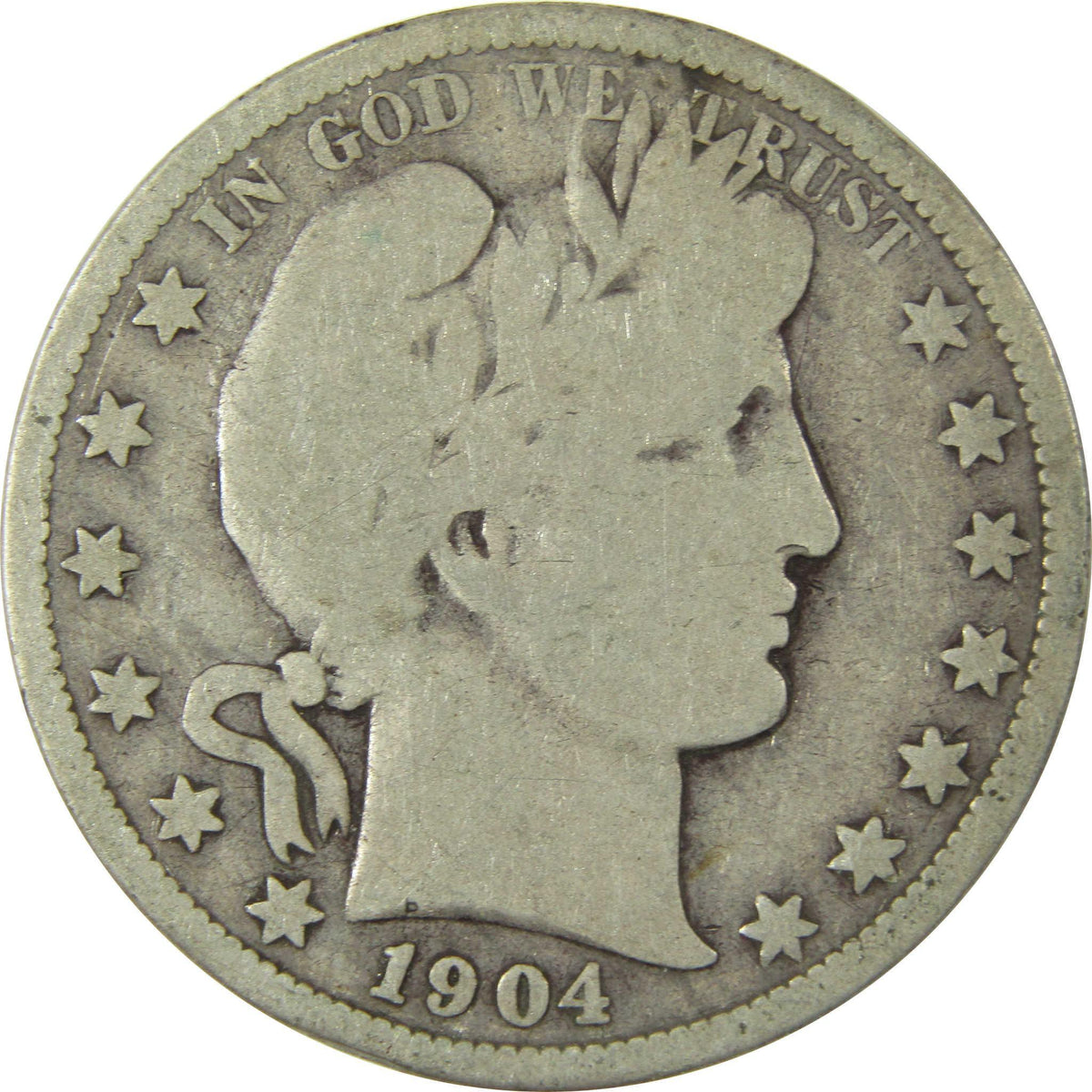1904 O Barber Silver Half Dollar G Good 50c CoinSKU:CP1481