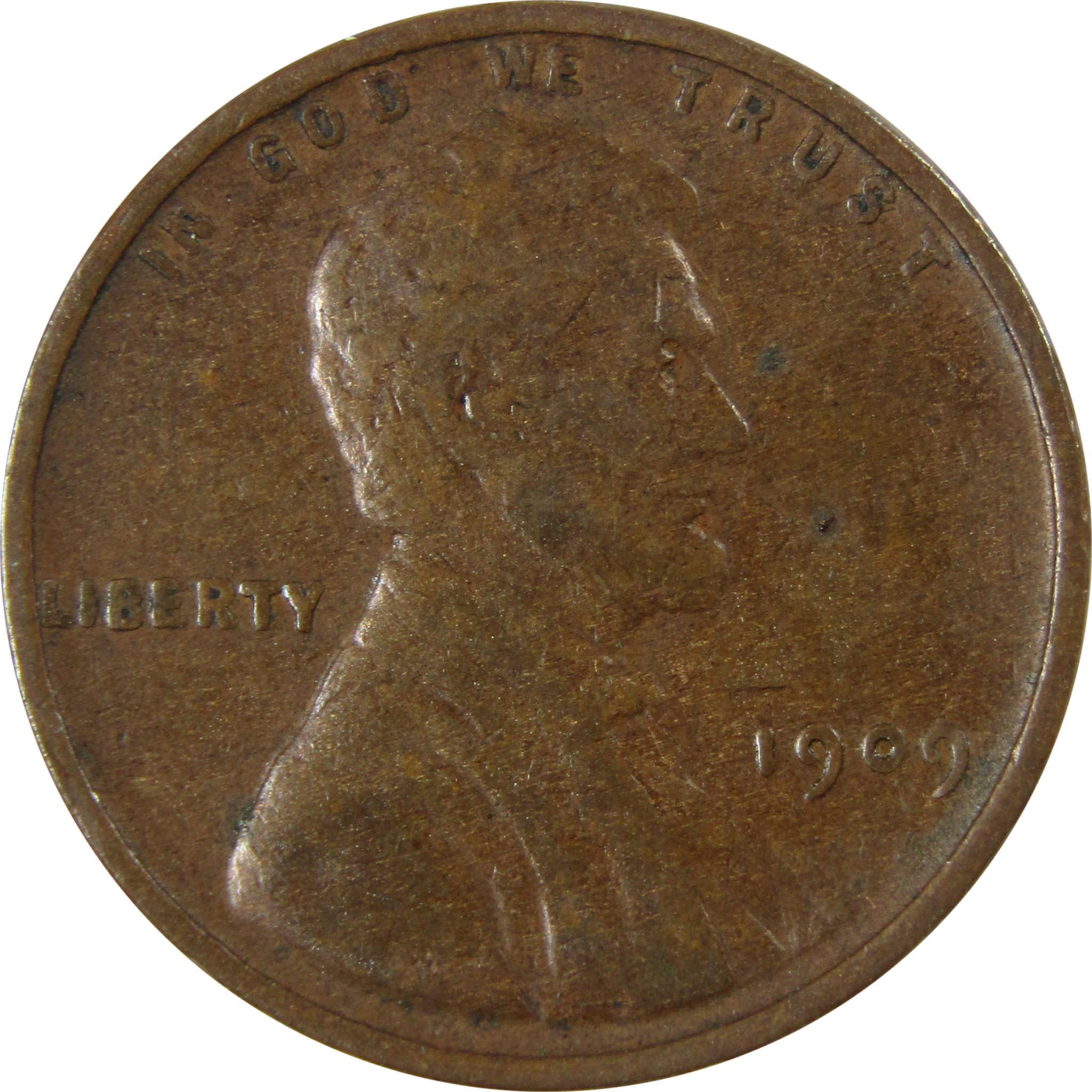 1909 Lincoln Wheat Cent VG Very Good Details Penny 1c Coin SKU:I26332