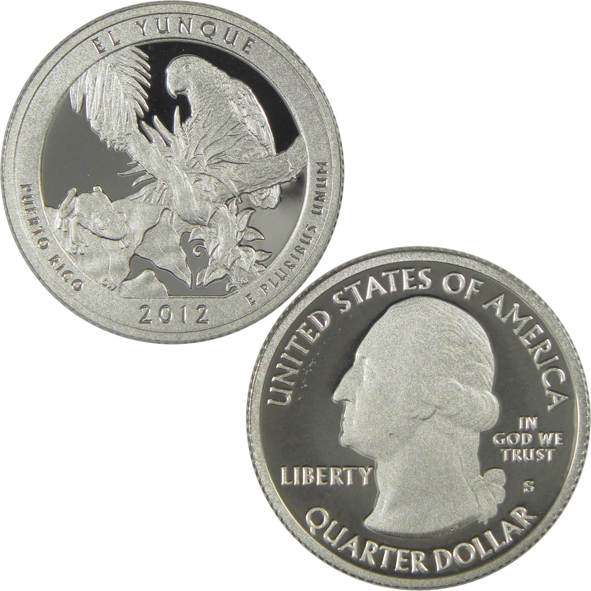 2012 S El Yunque National Forest Silver Quarter Proof 25c Coin
