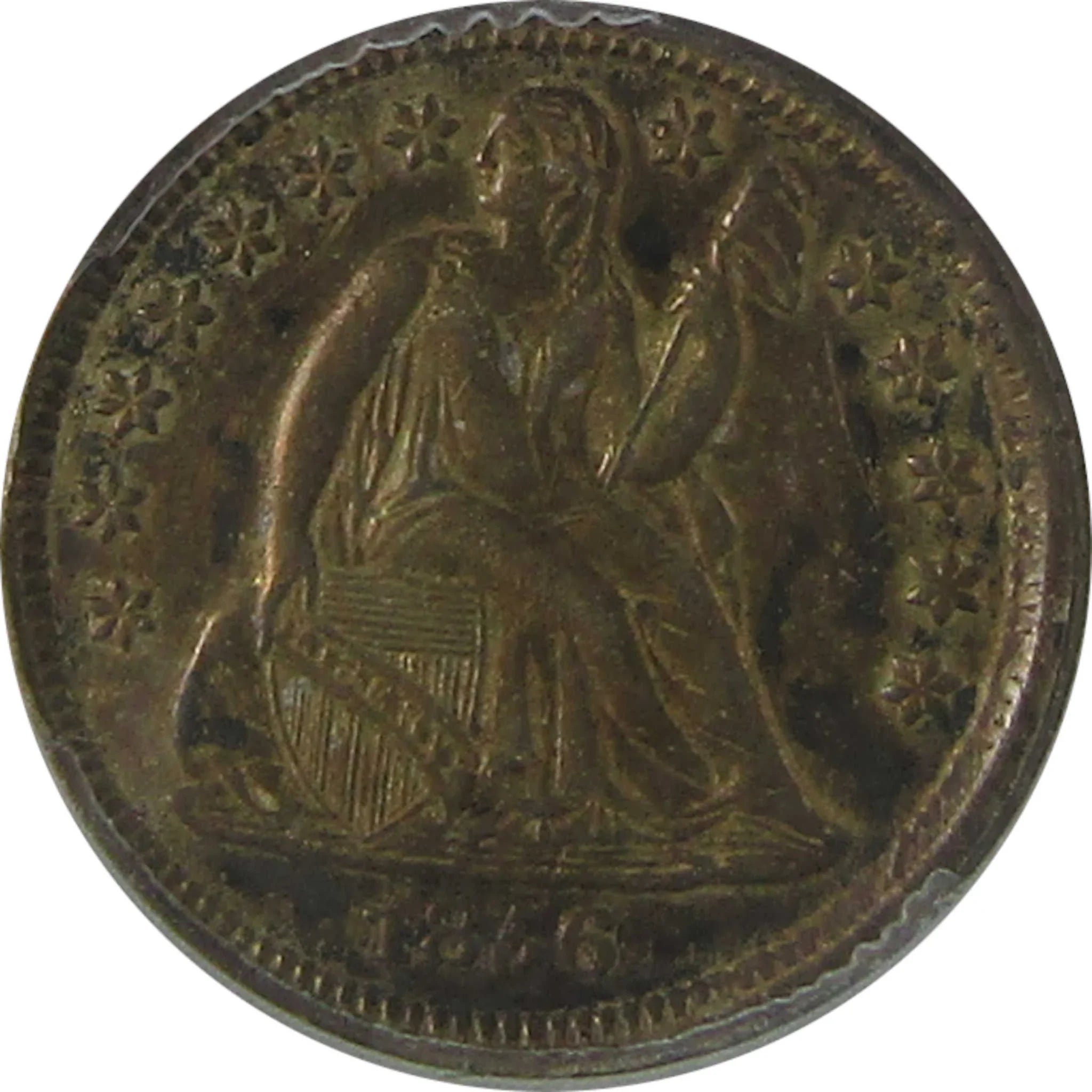 1856 Small Date Seated Liberty Dime AU 55 ANACS Silver SKU:I23021