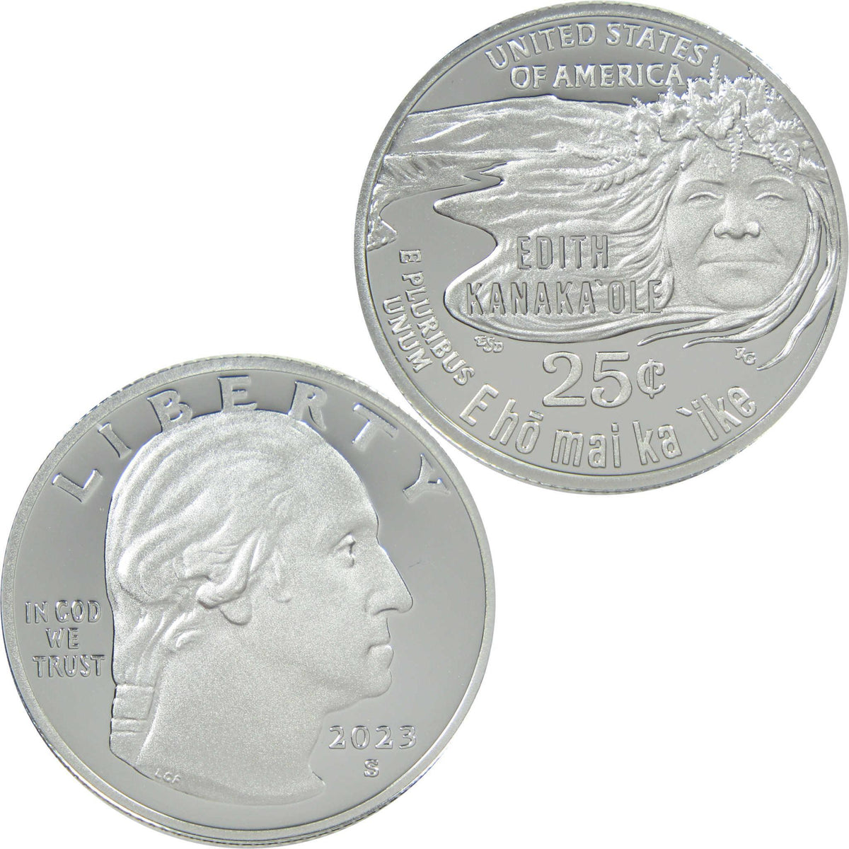 2023 S Edith Kanaka'ole American Women Silver Quarter Proof 25c Coin