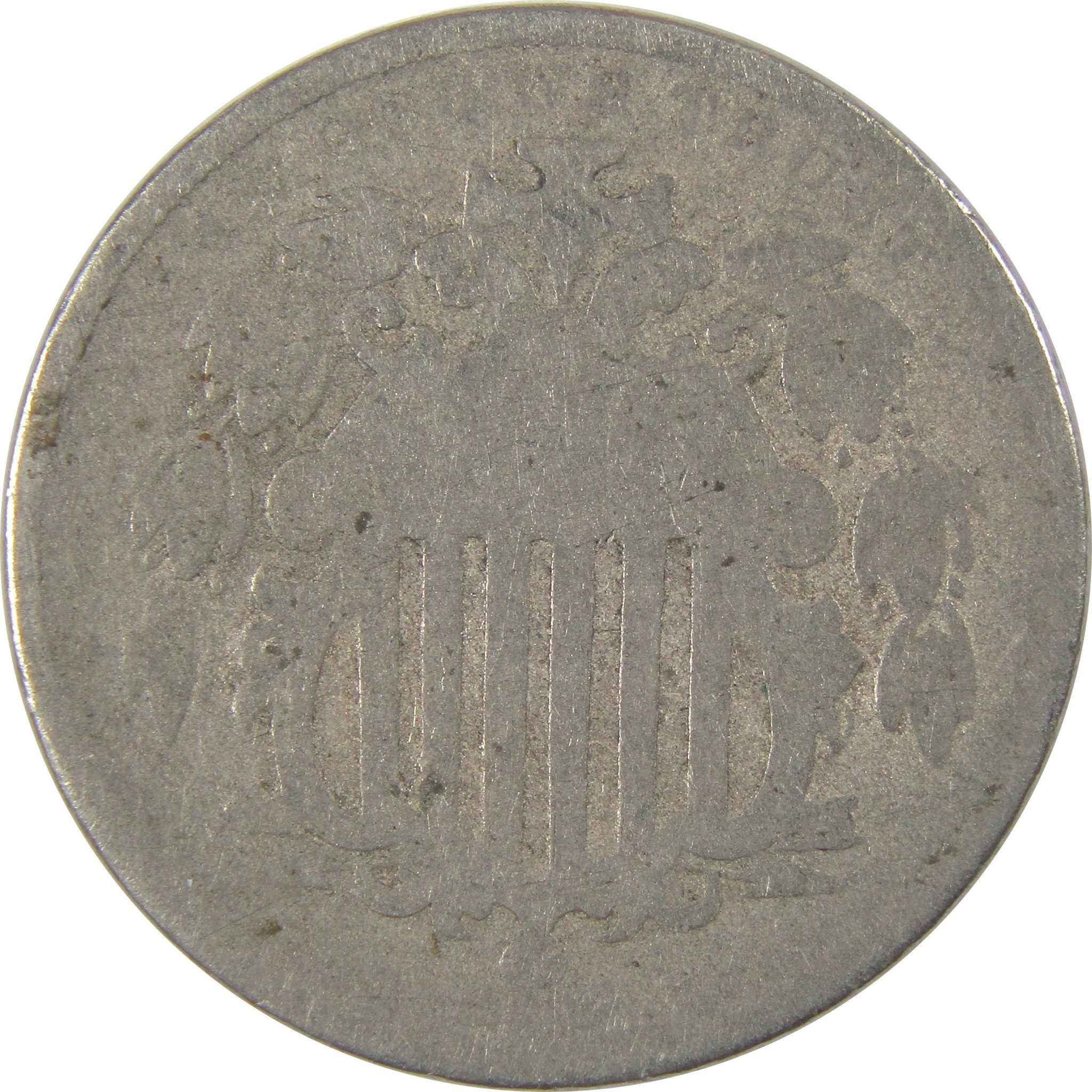 1868 Shield Nickel G Good Details 5c Coin SKU:I23831