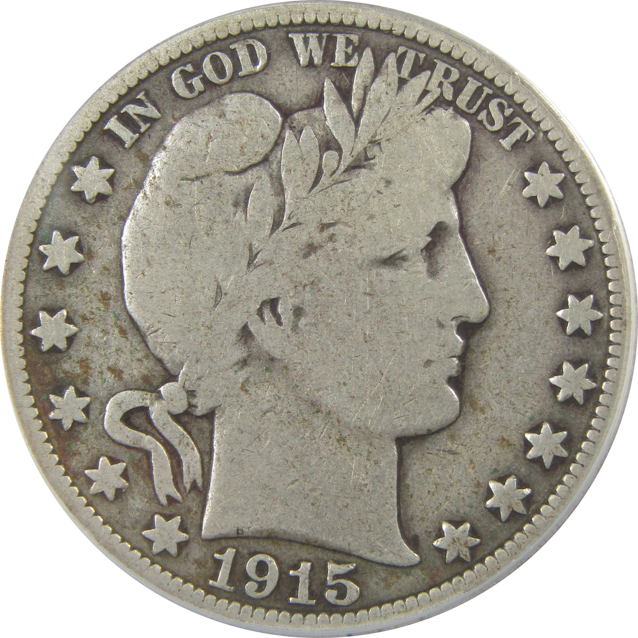 1915 Barber Half Dollar VG 8 ANACS Silver 50c Coin SKU:I22207