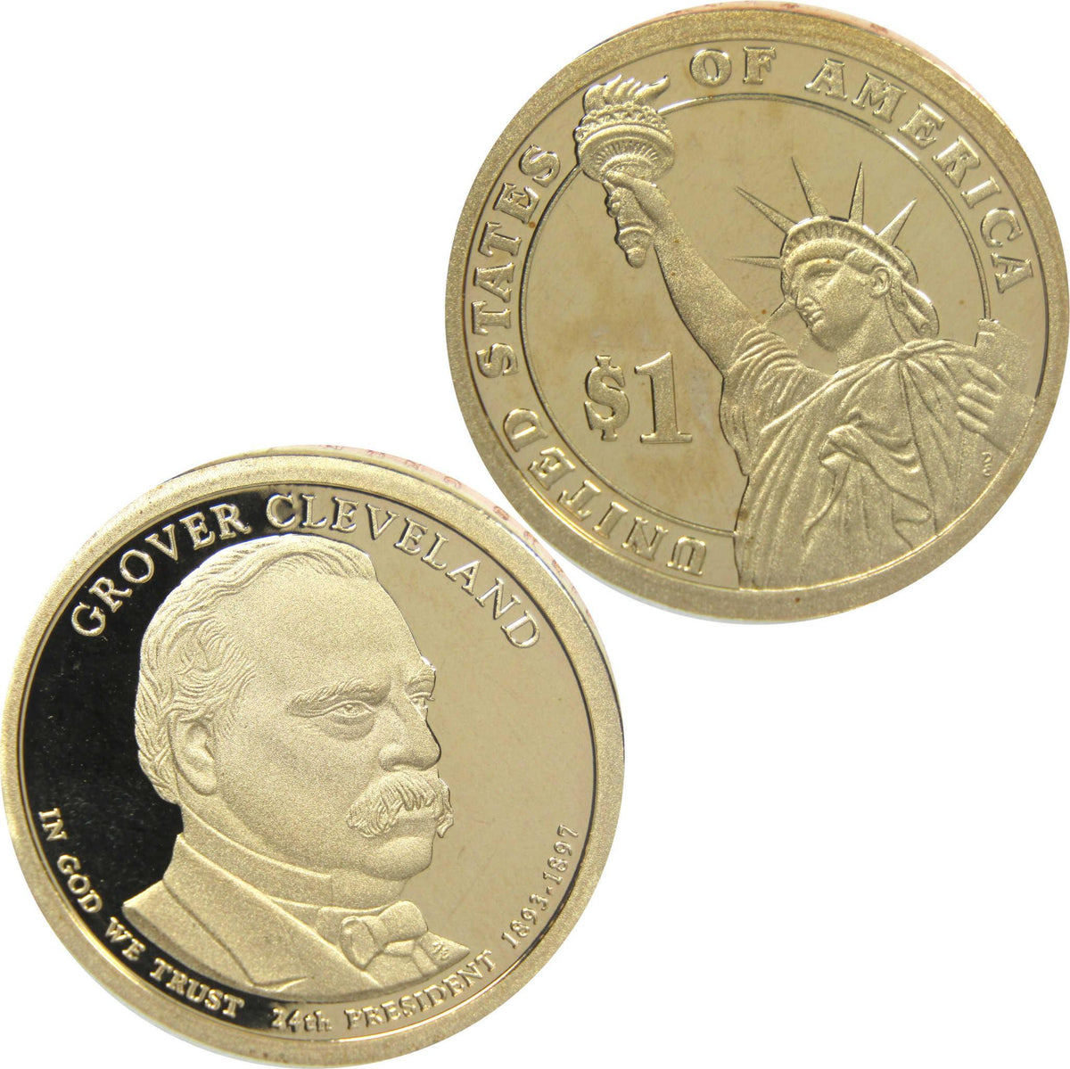 2012 S Grover Cleveland 2nd Term Presidential Dollar Proof $1 Coin