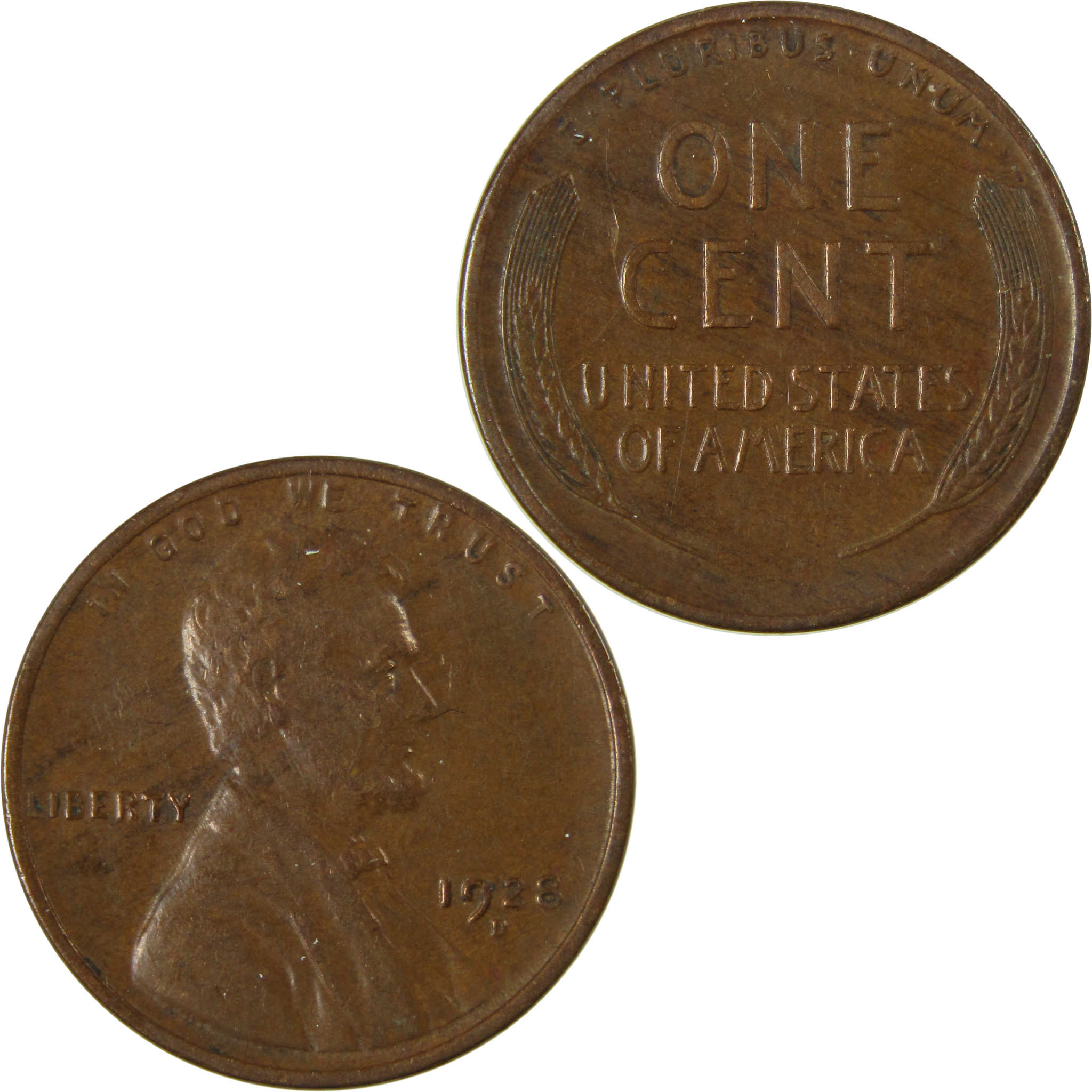 1928 D Lincoln Wheat Cent XF EF Extremely Fine Penny SKU:I26477
