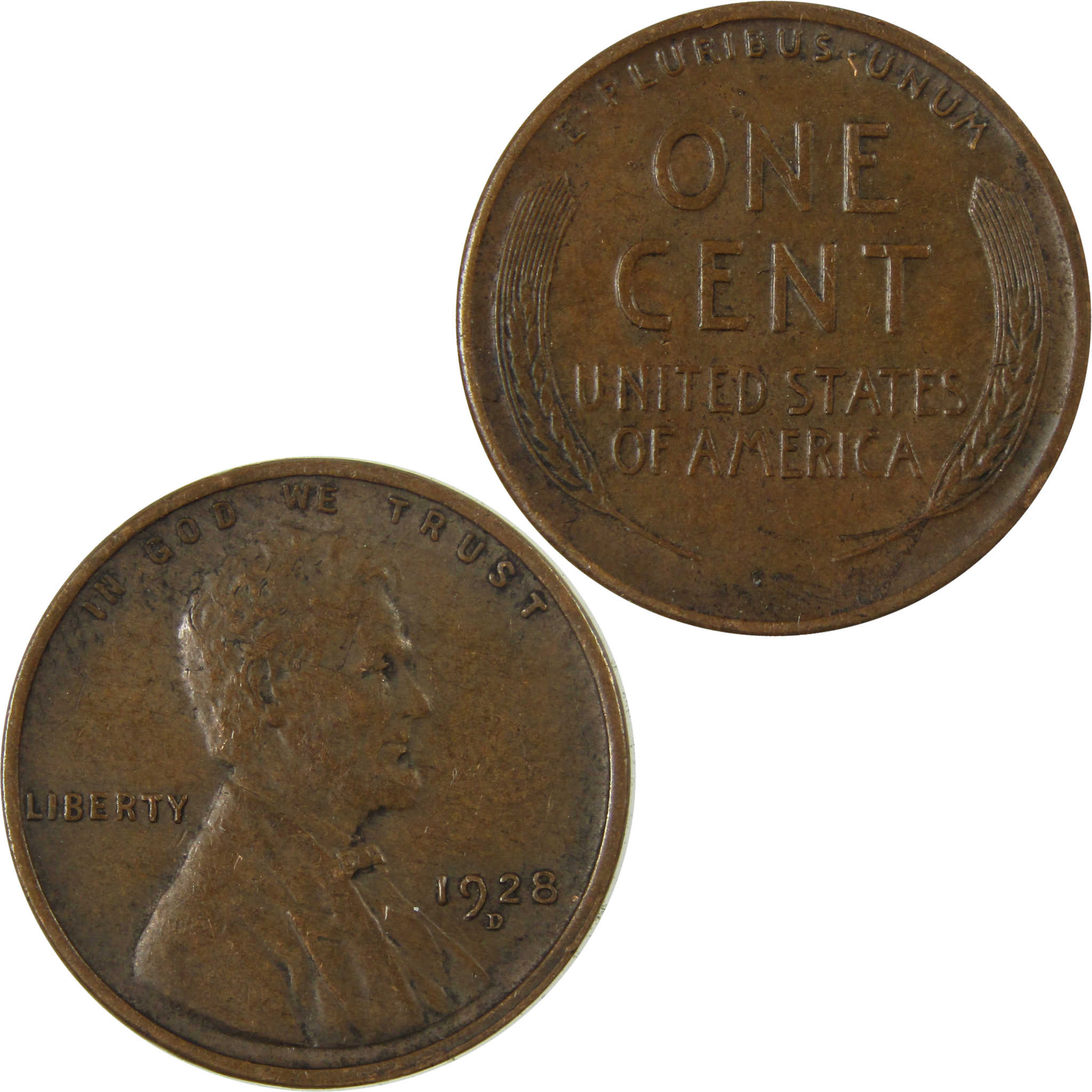 1928 D Lincoln Wheat Cent VF Very Fine Penny 1c Coin SKU:I27624